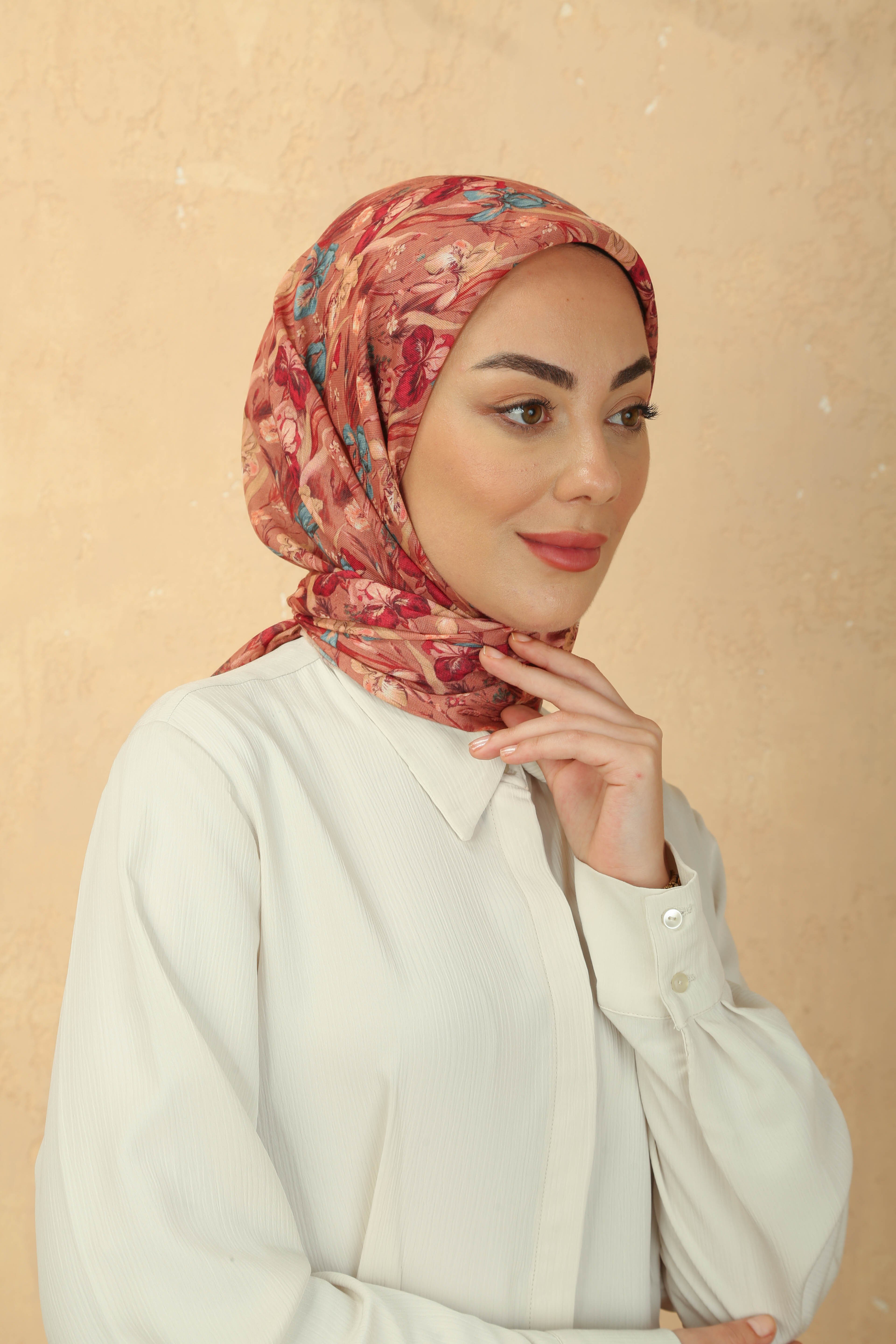 Locella Soft Pamuk Eşarp Pastel Turuncu