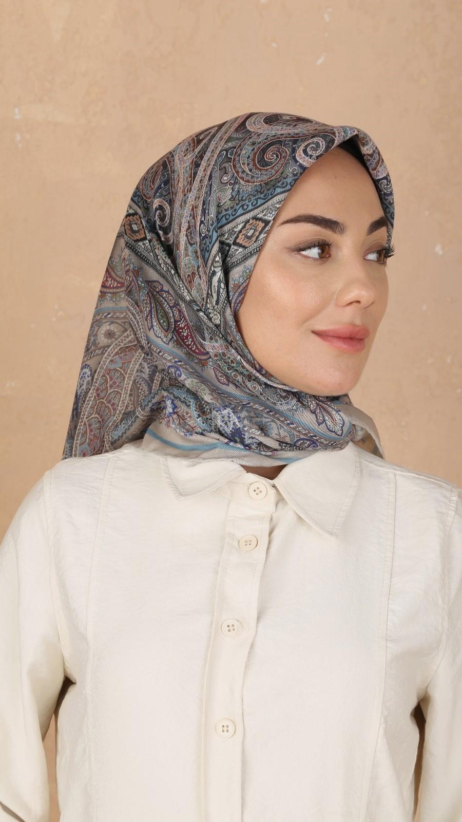 Locella Soft Pamuk Eşarp Bej-7