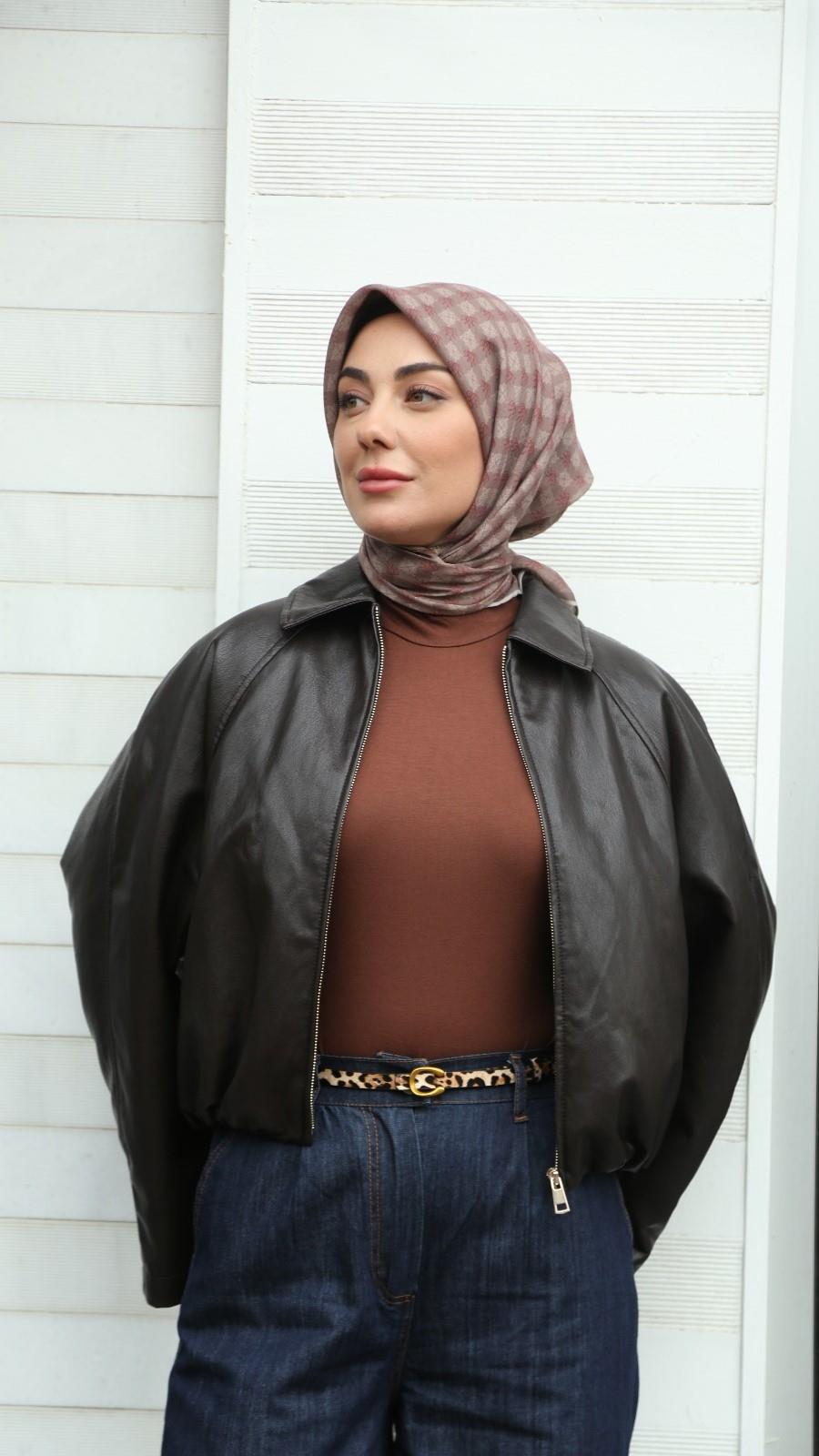 Locella Soft Pamuk Eşarp Sütlü Kahve-13