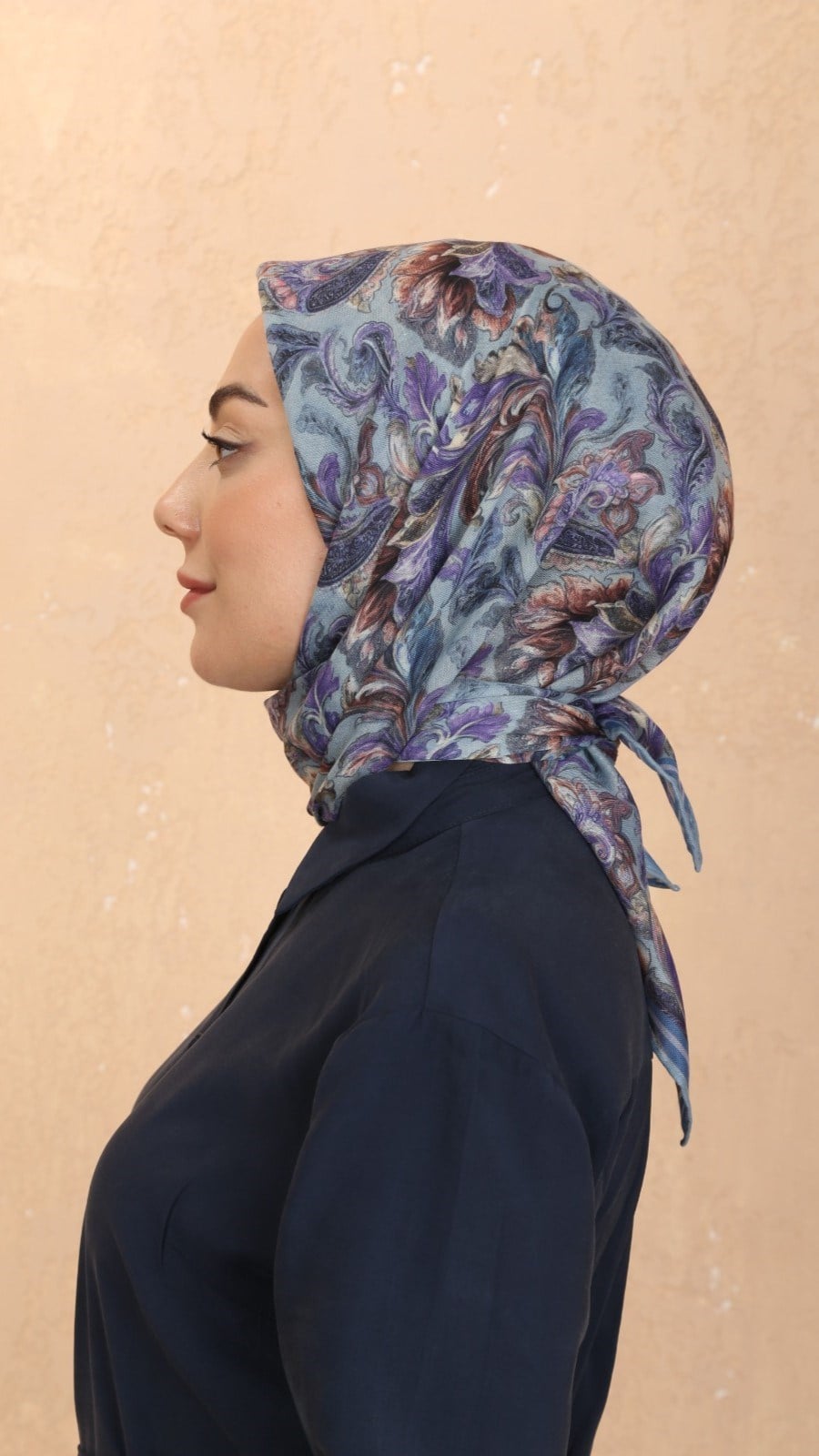 Locella Soft Pamuk Eşarp Mavi