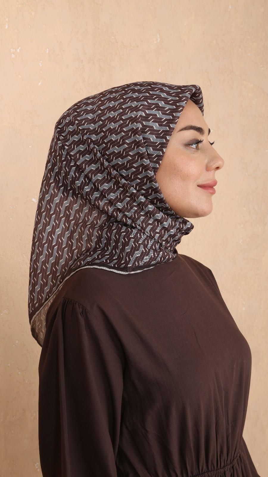 Locella Soft Pamuk Eşarp Acı Kahve-3