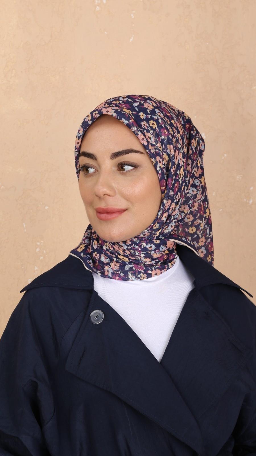 Locella Soft Pamuk Eşarp Morcivert-24