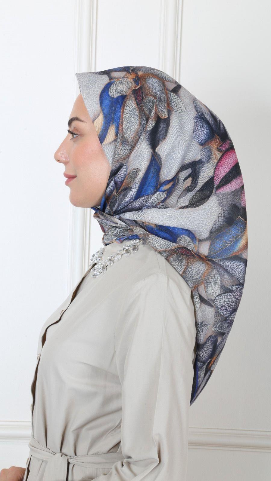 Locella Soft Pamuk Eşarp Koyu Mavi-7