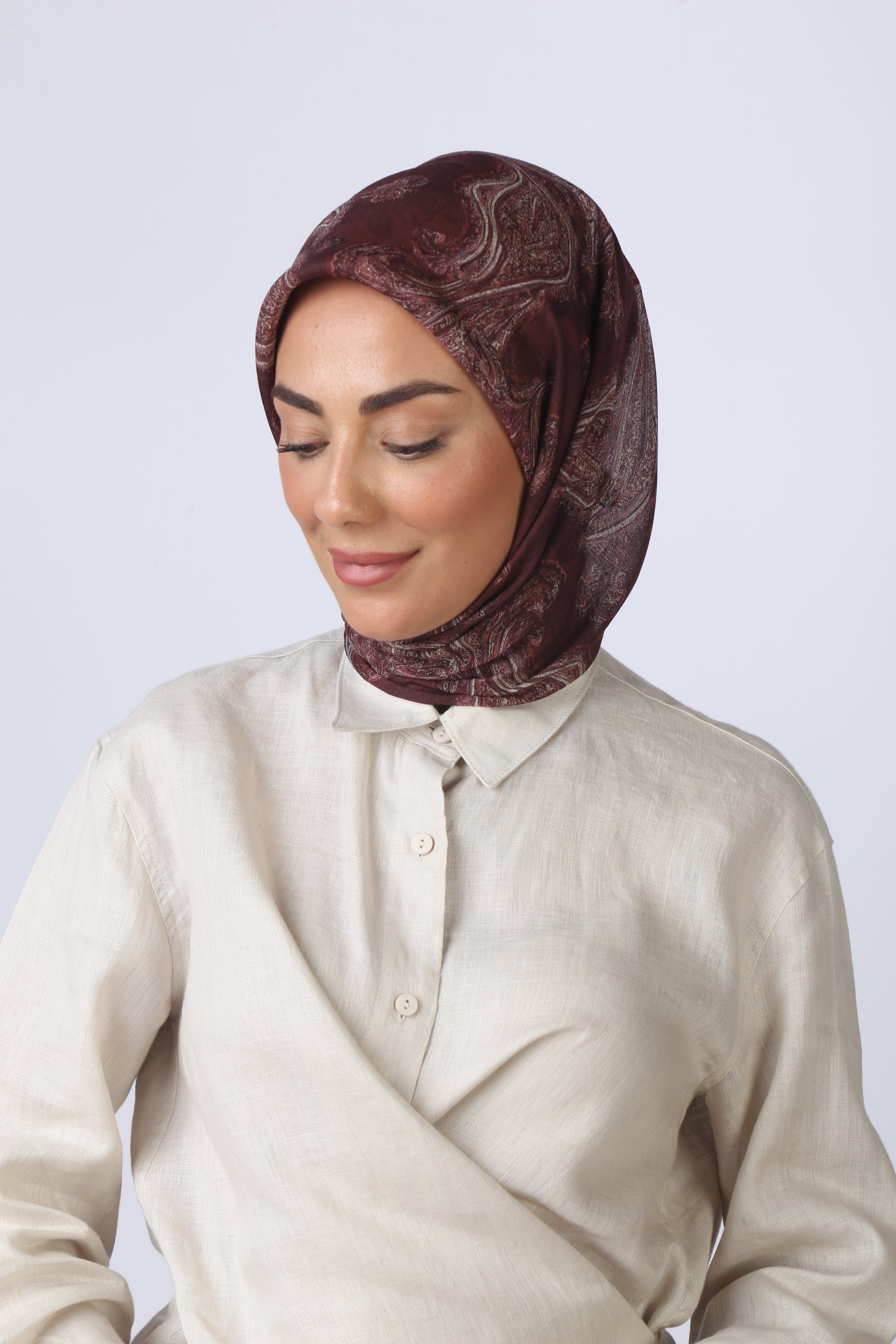 Locella Soft Pamuk Eşarp Bordo