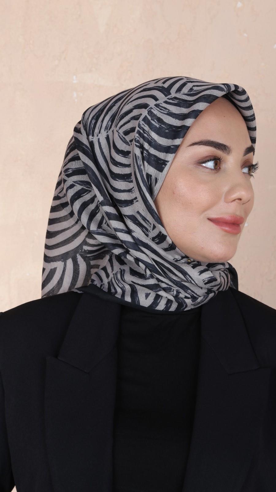 Locella Soft Pamuk Eşarp Siyah-9