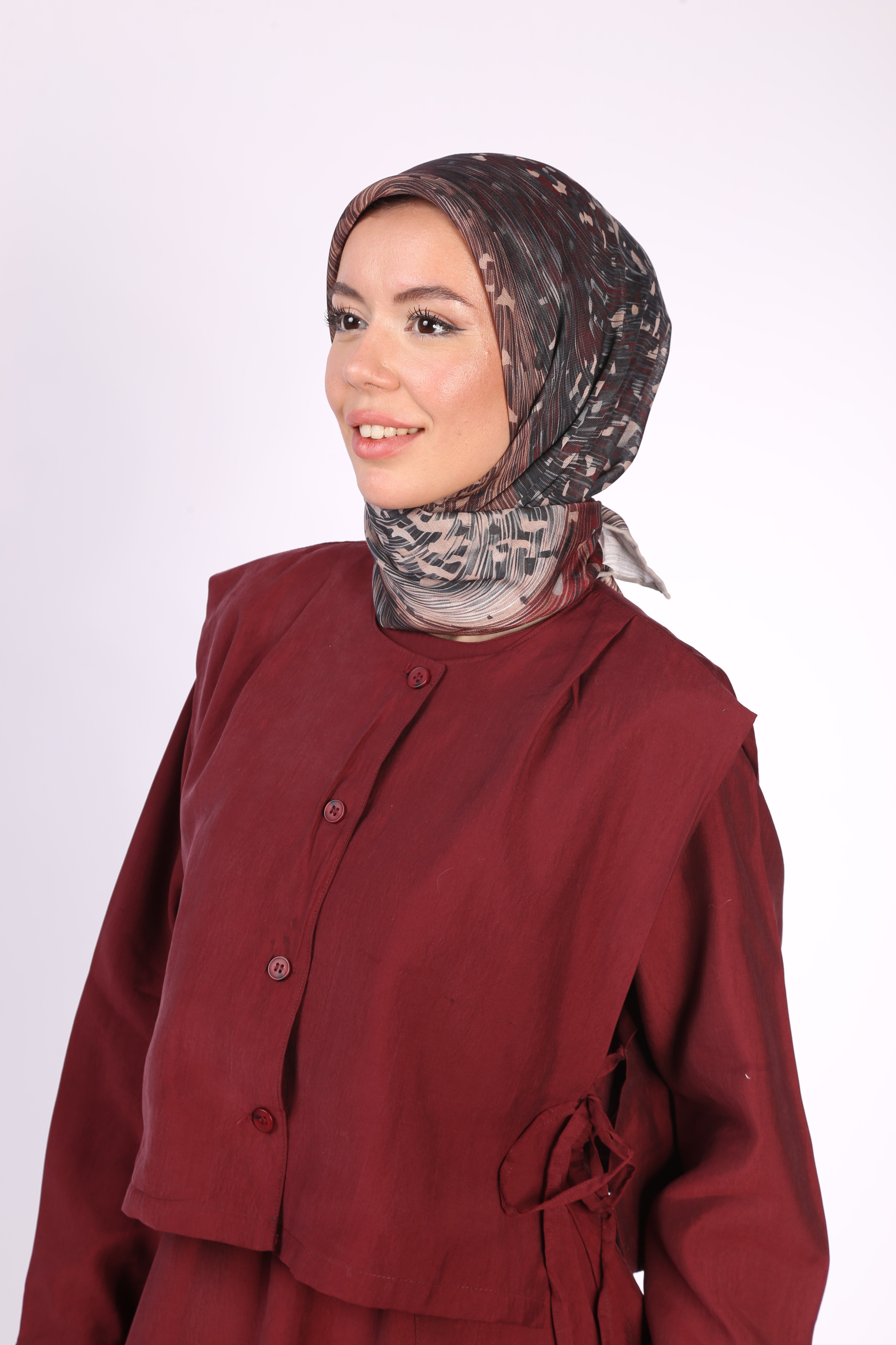 Locella Soft Pamuk Eşarp Bordo