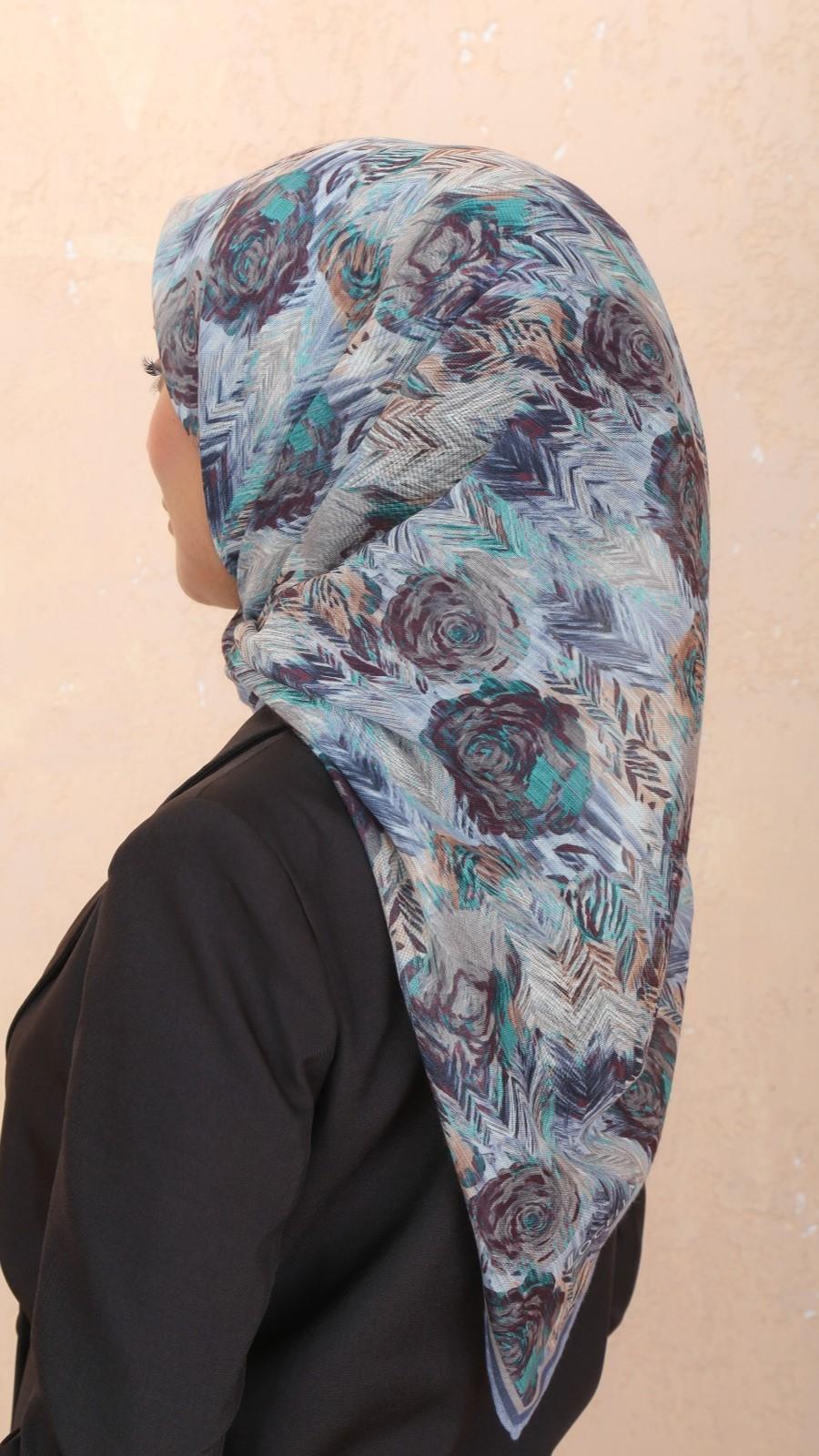 Locella Soft Pamuk Eşarp Gri-11