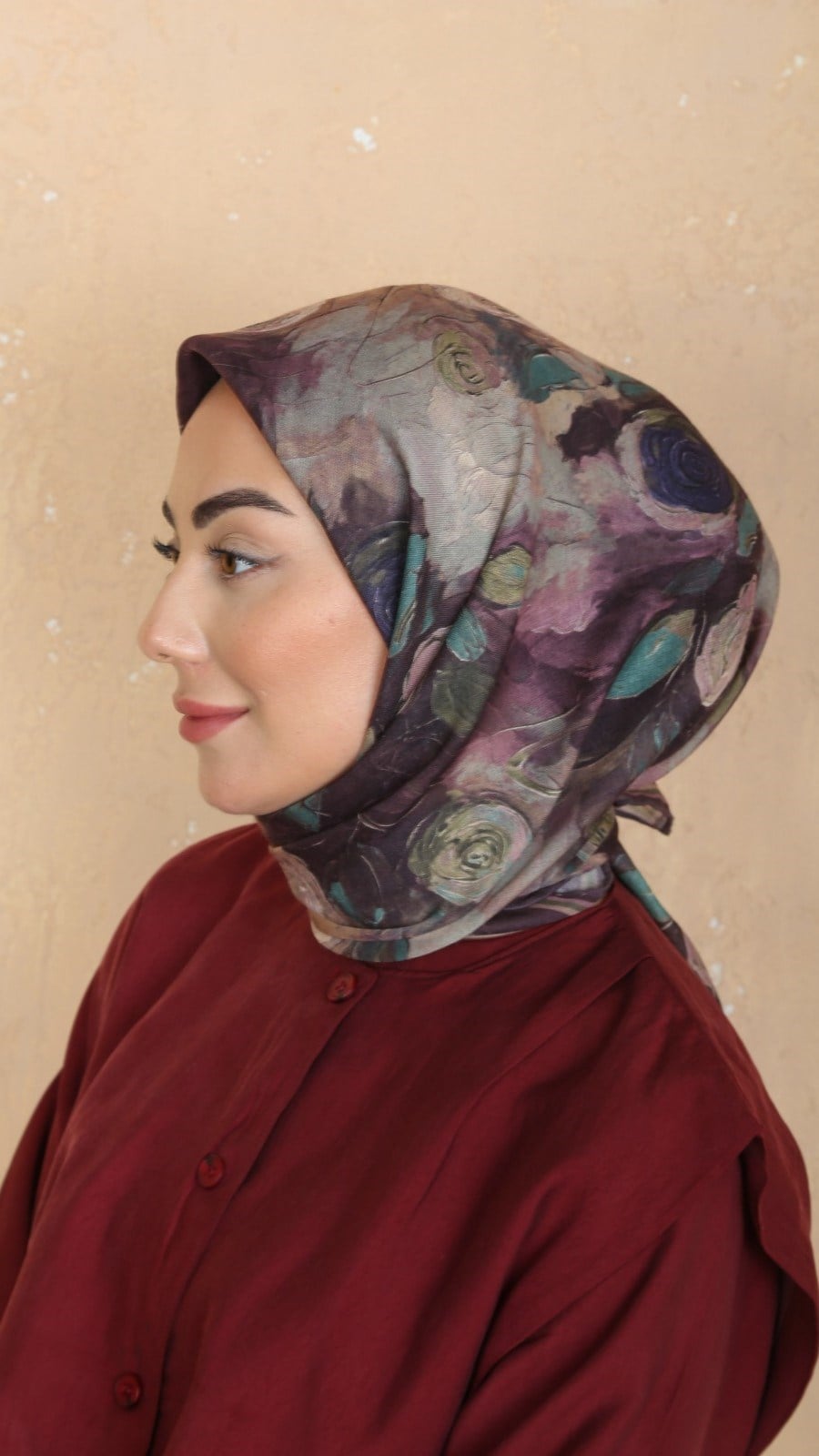 Locella Soft Pamuk Eşarp Mürdüm