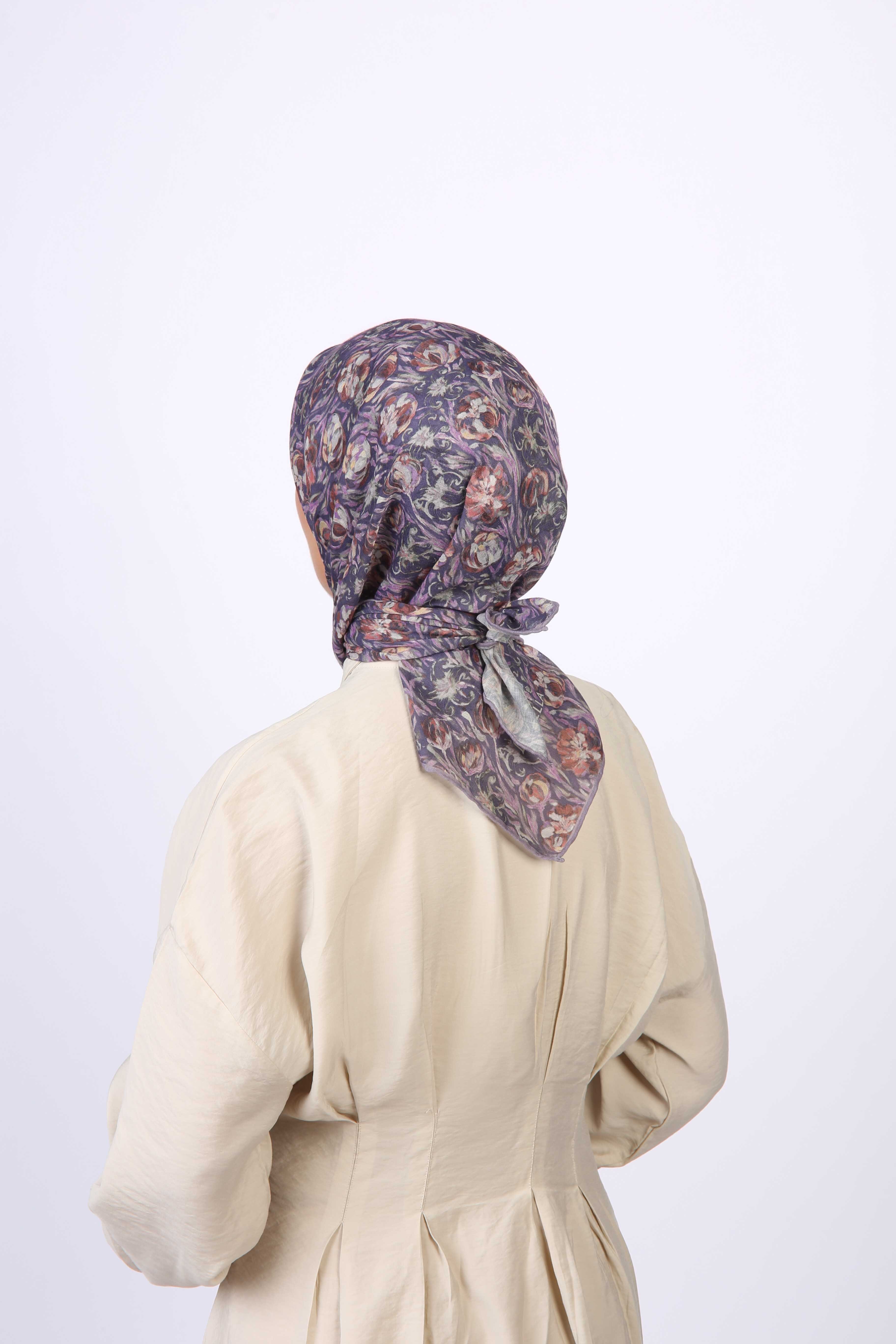Locella Soft Pamuk Eşarp Mor