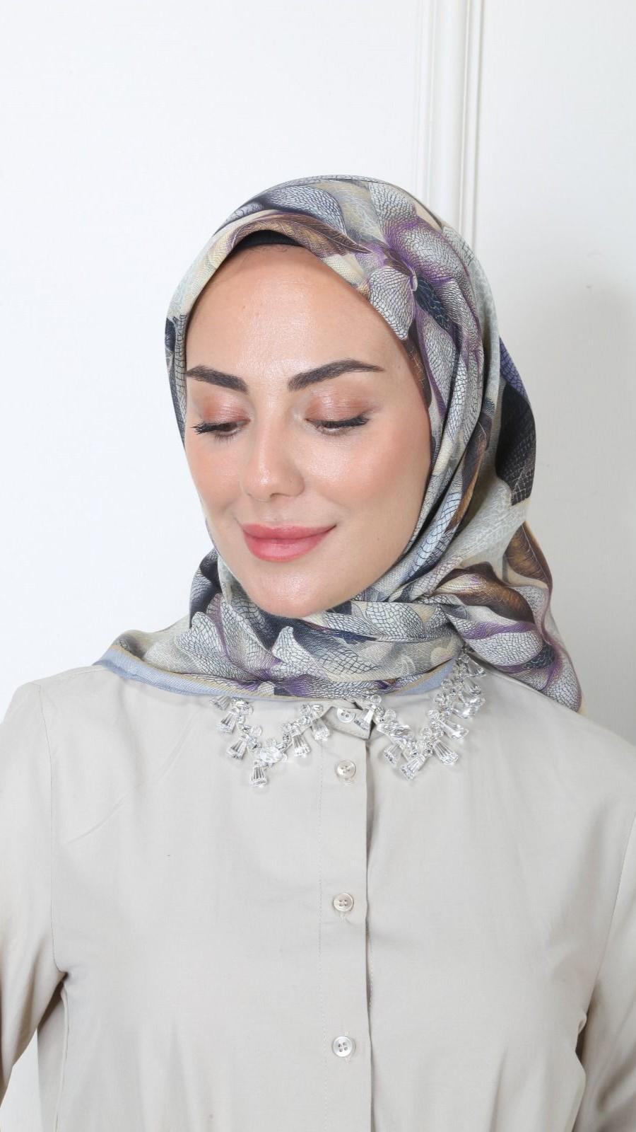 Locella Soft Pamuk Eşarp Gri-9