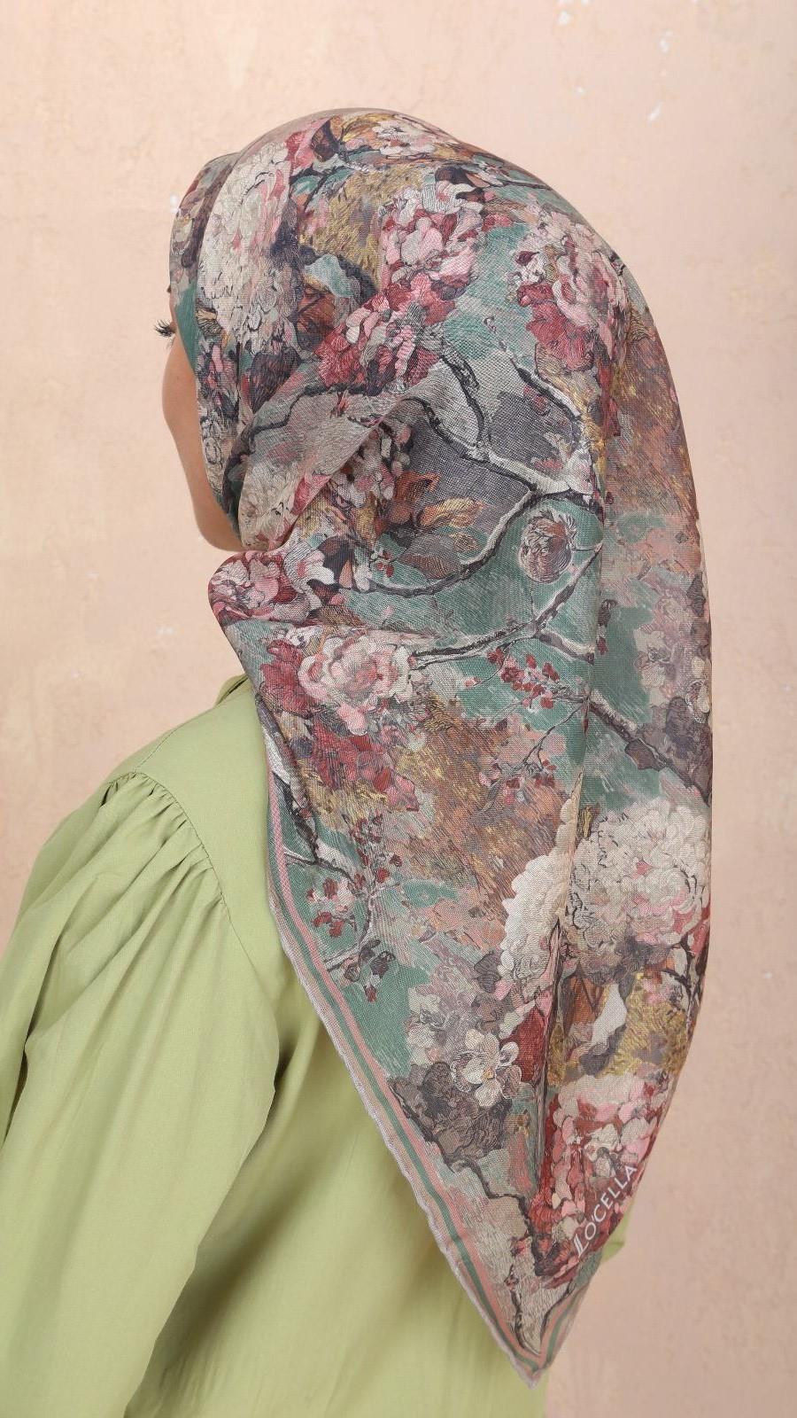 Locella Soft Pamuk Eşarp Yeşil-4