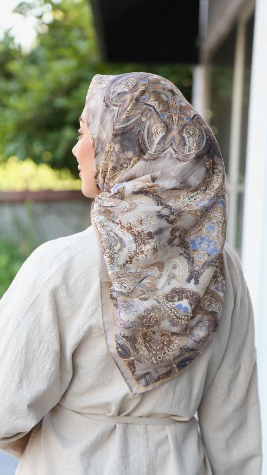 Locella Soft Pamuk Eşarp Bej-10