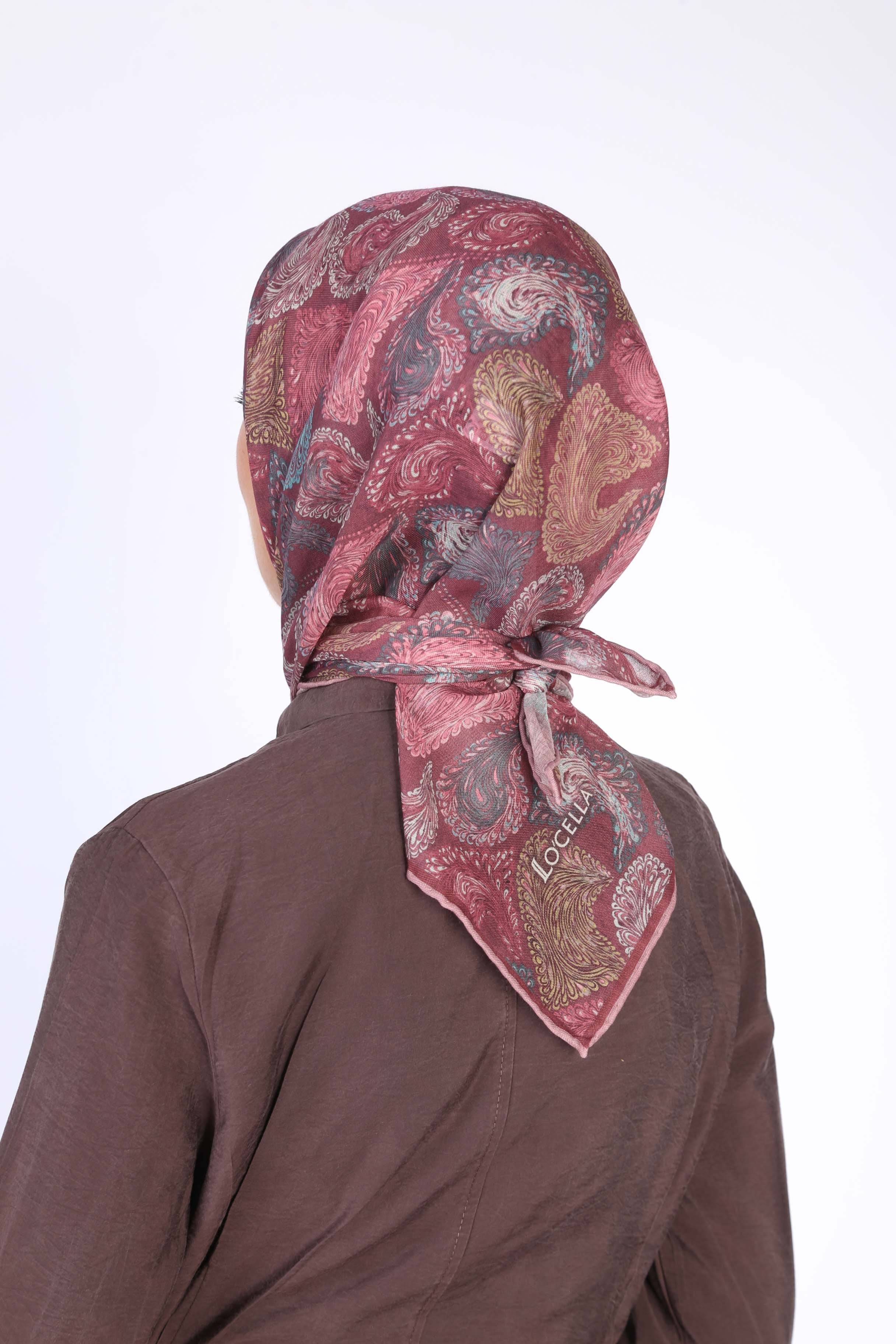 Locella Soft Pamuk Eşarp-Bordo