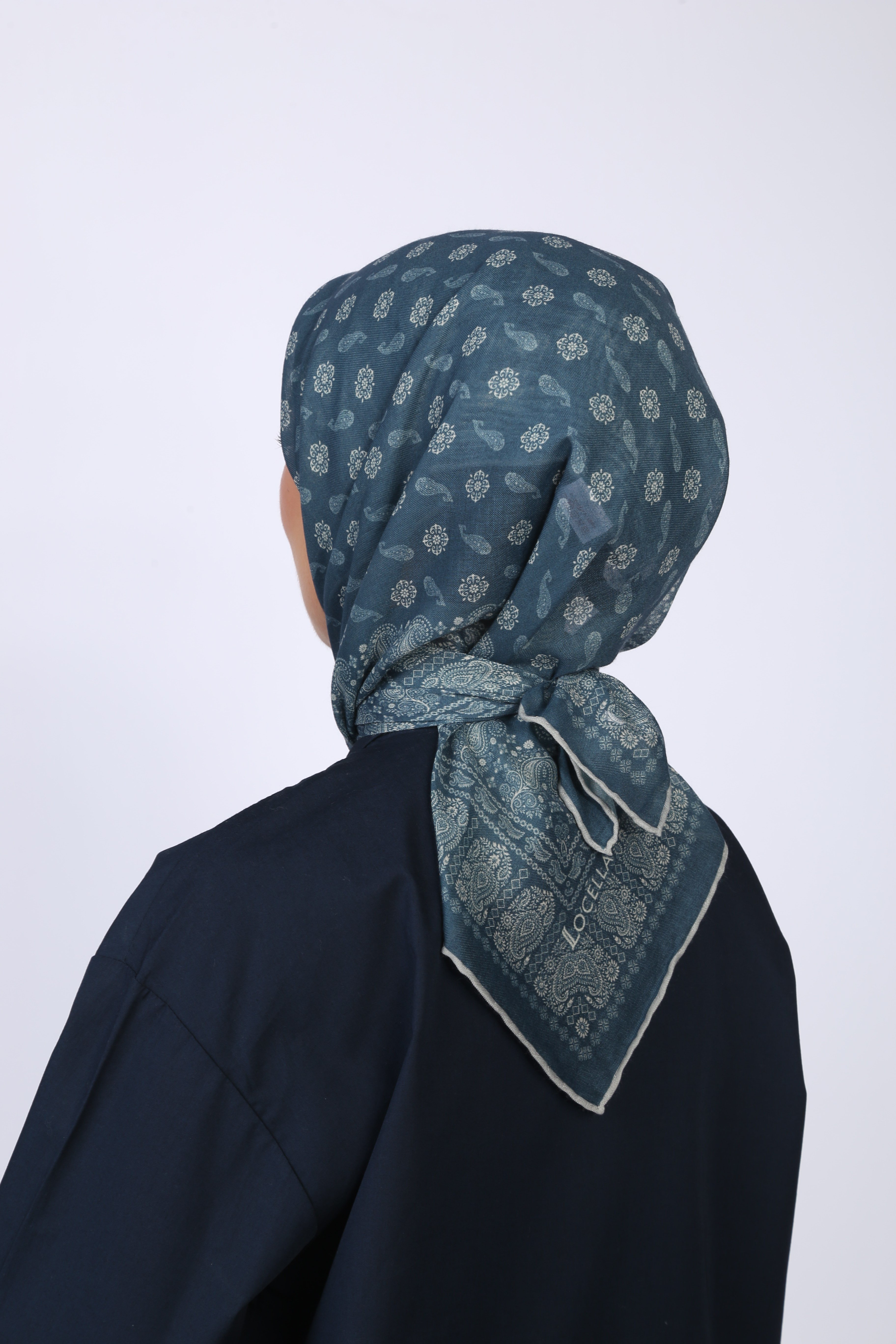 Locella Soft Pamuk Eşarp Petrol Mavisi