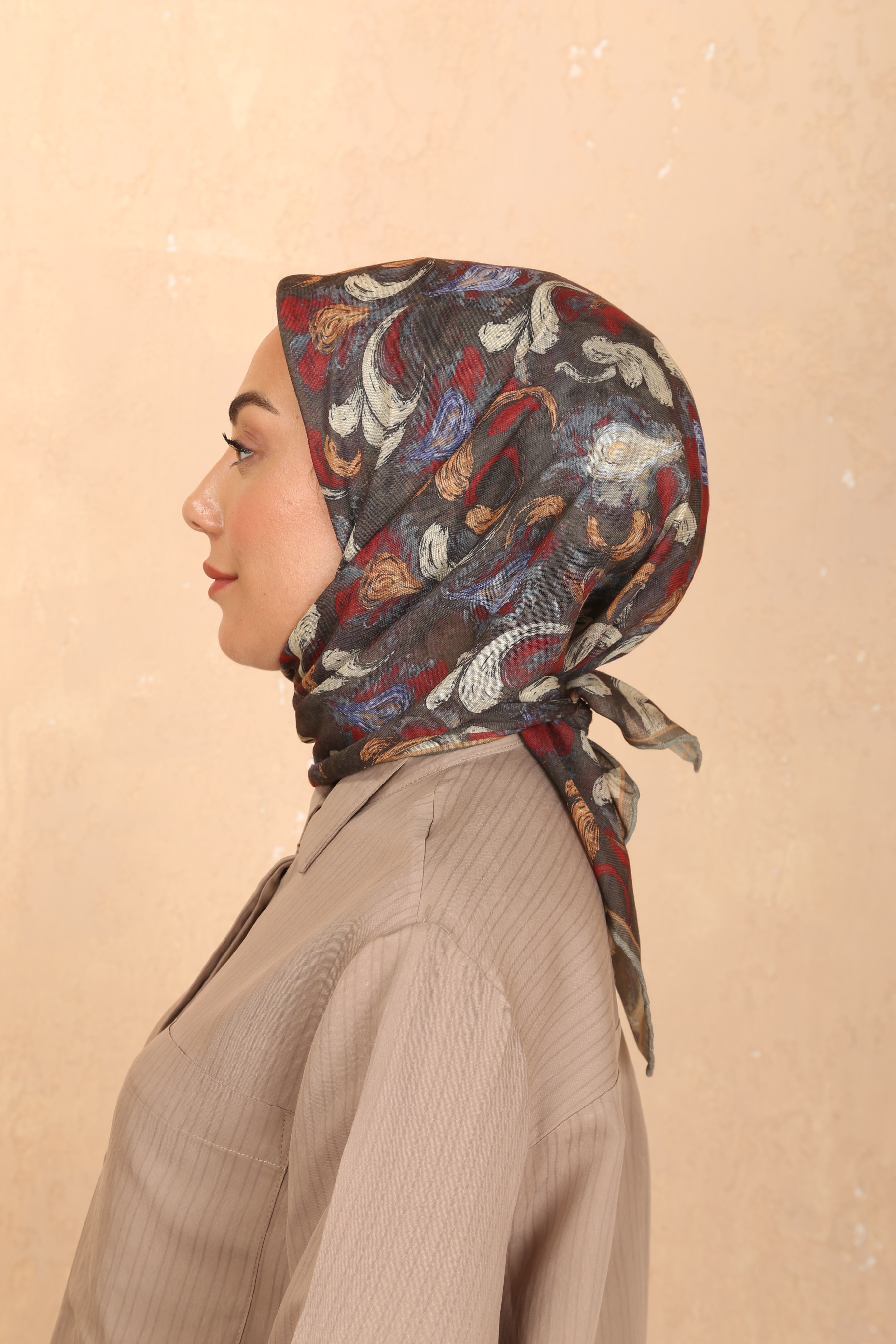 Locella Soft Pamuk Eşarp Haki