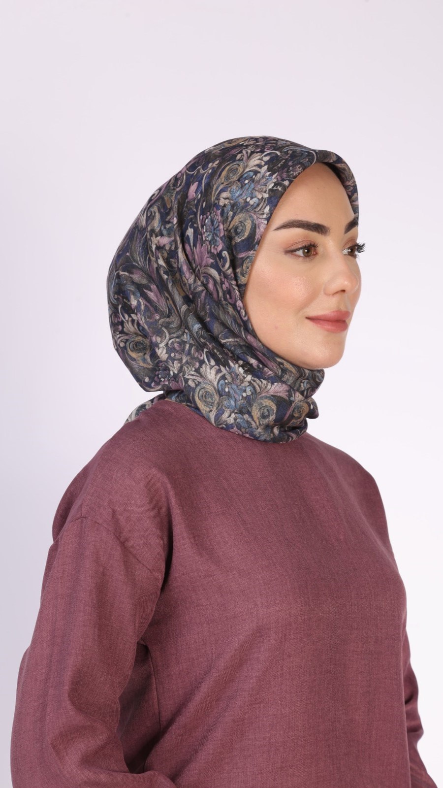 Locella Soft Pamuk Eşarp Lacivert