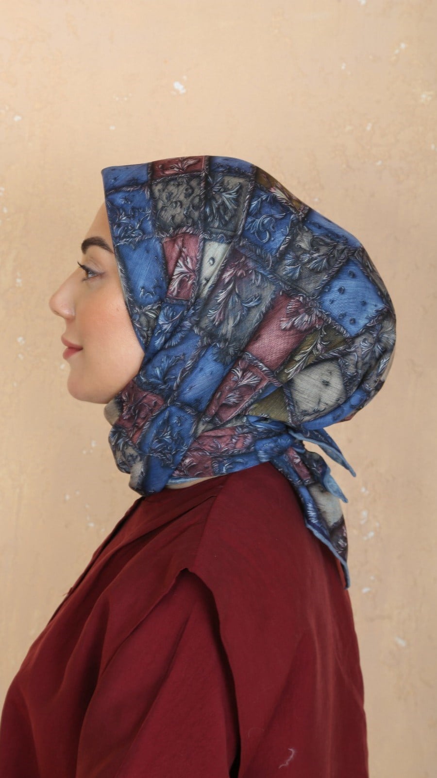Locella Soft Pamuk Eşarp Mavi