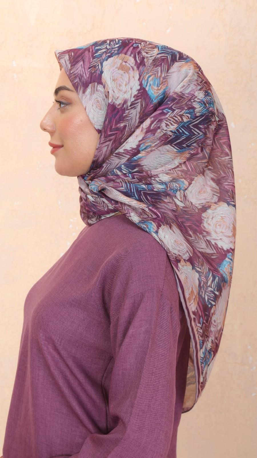 Locella Soft Pamuk Eşarp Mürdüm-10