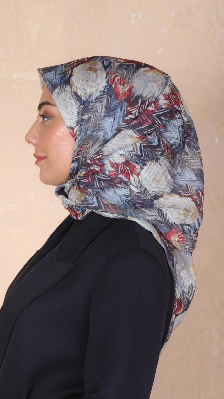 Locella Soft Pamuk Eşarp Koyu Gri-7