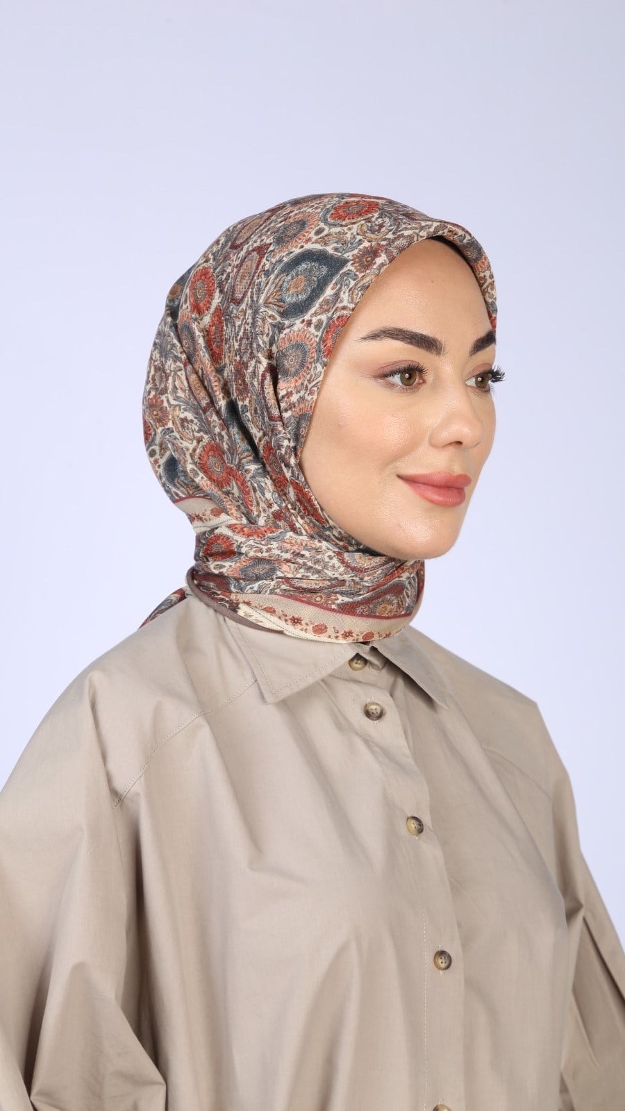 Locella Soft Pamuk Eşarp Krem
