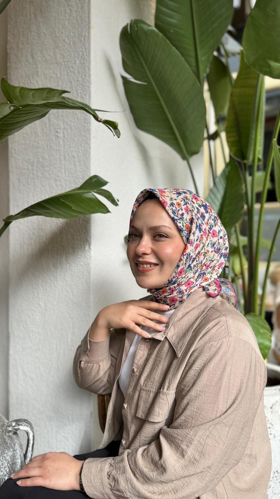 Locella Soft Pamuk Eşarp Fuşya-8