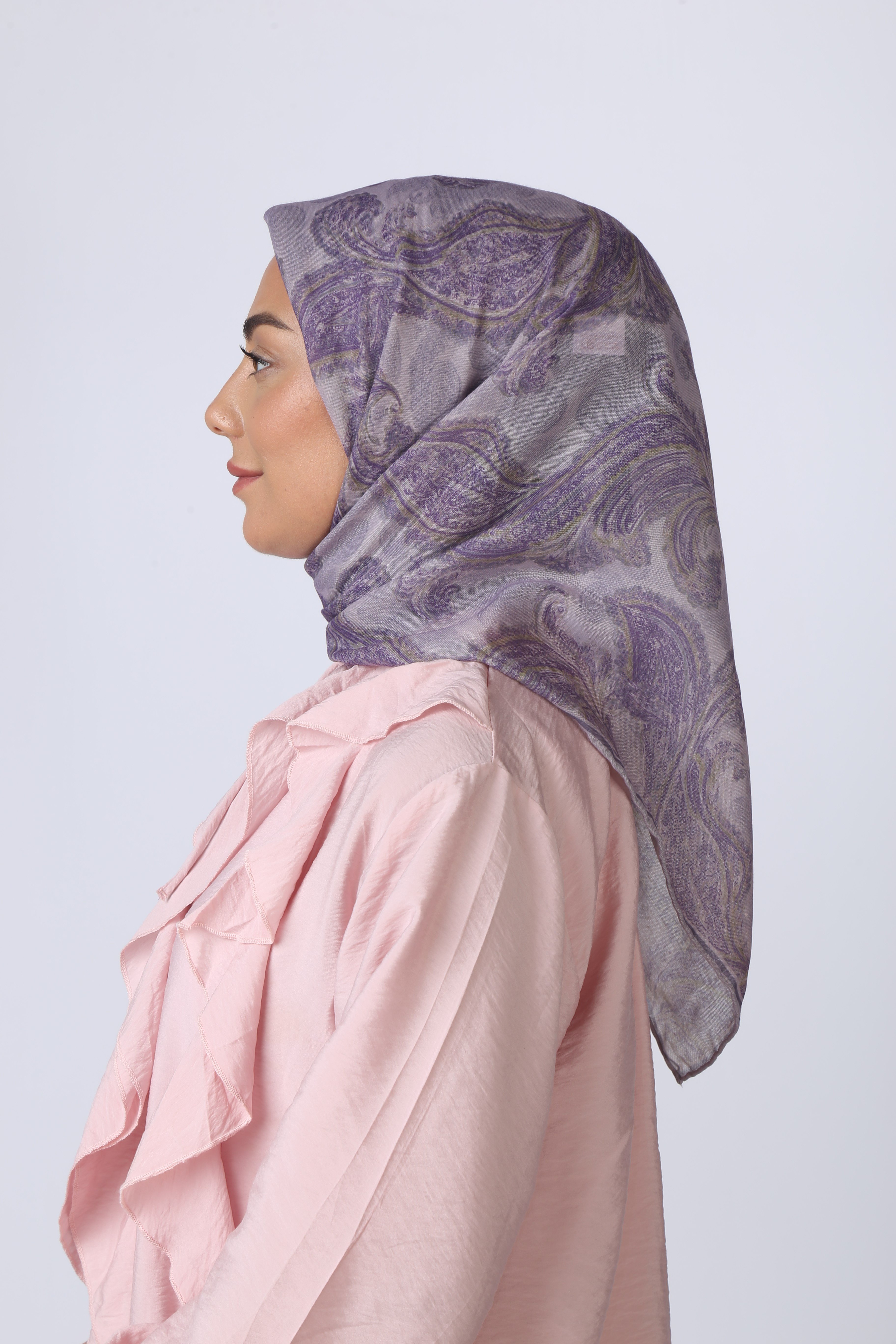 Locella Soft Pamuk Eşarp Lila