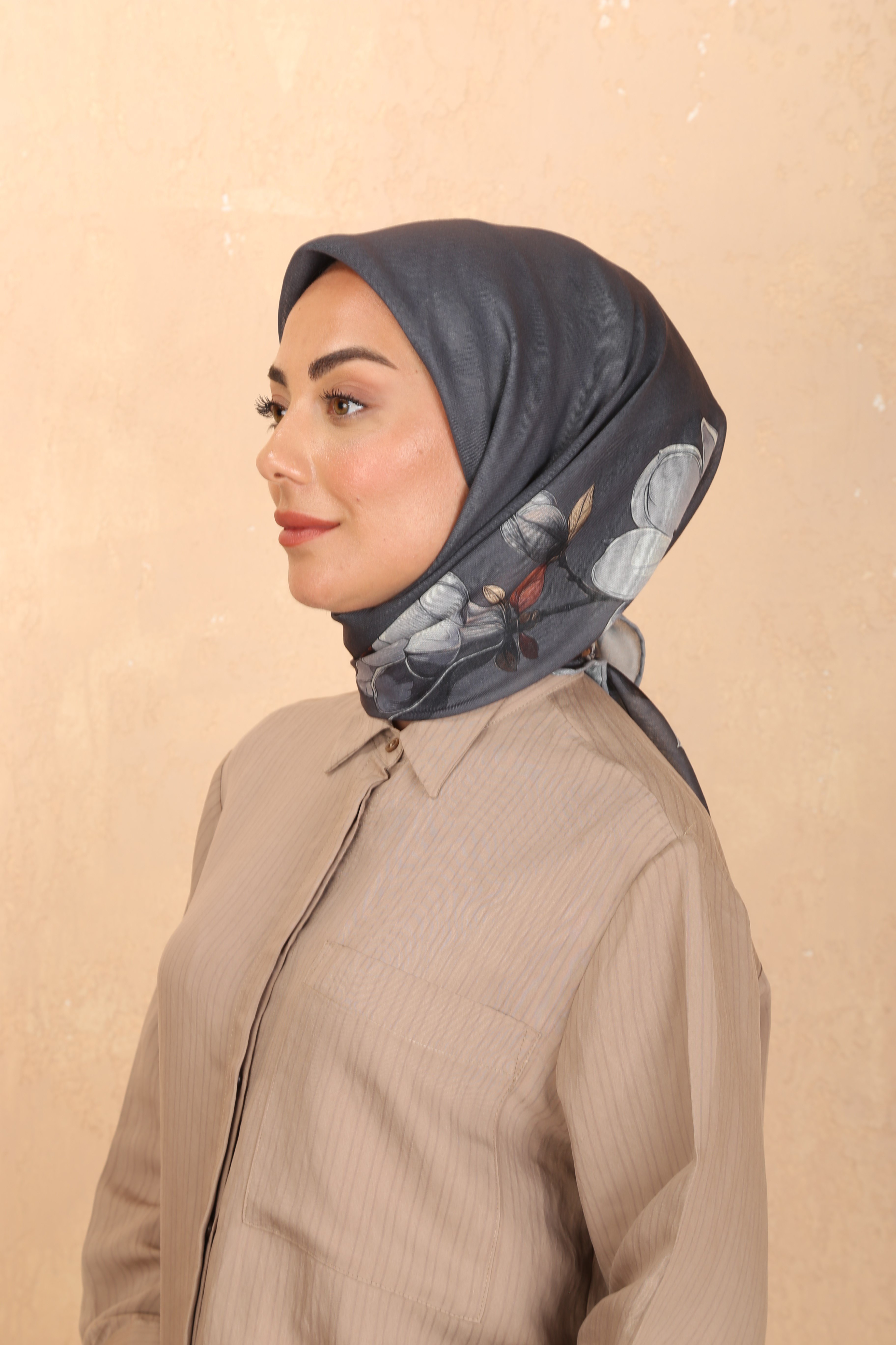 Locella Soft Pamuk Eşarp-Antrasit