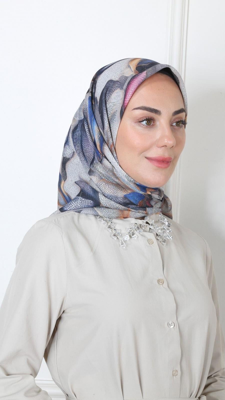 Locella Soft Pamuk Eşarp Koyu Mavi-7
