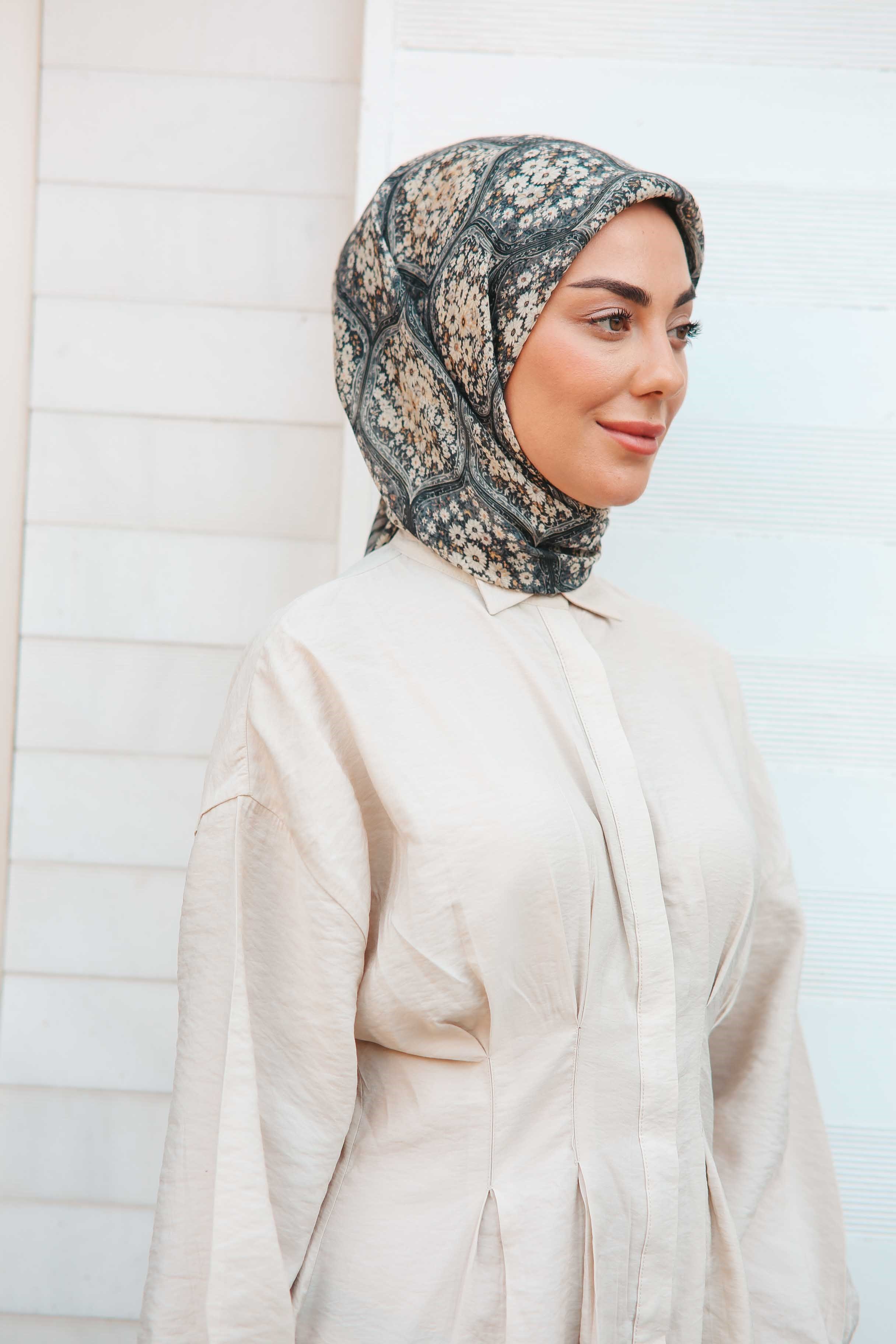 Locella Soft Pamuk Eşarp Gri