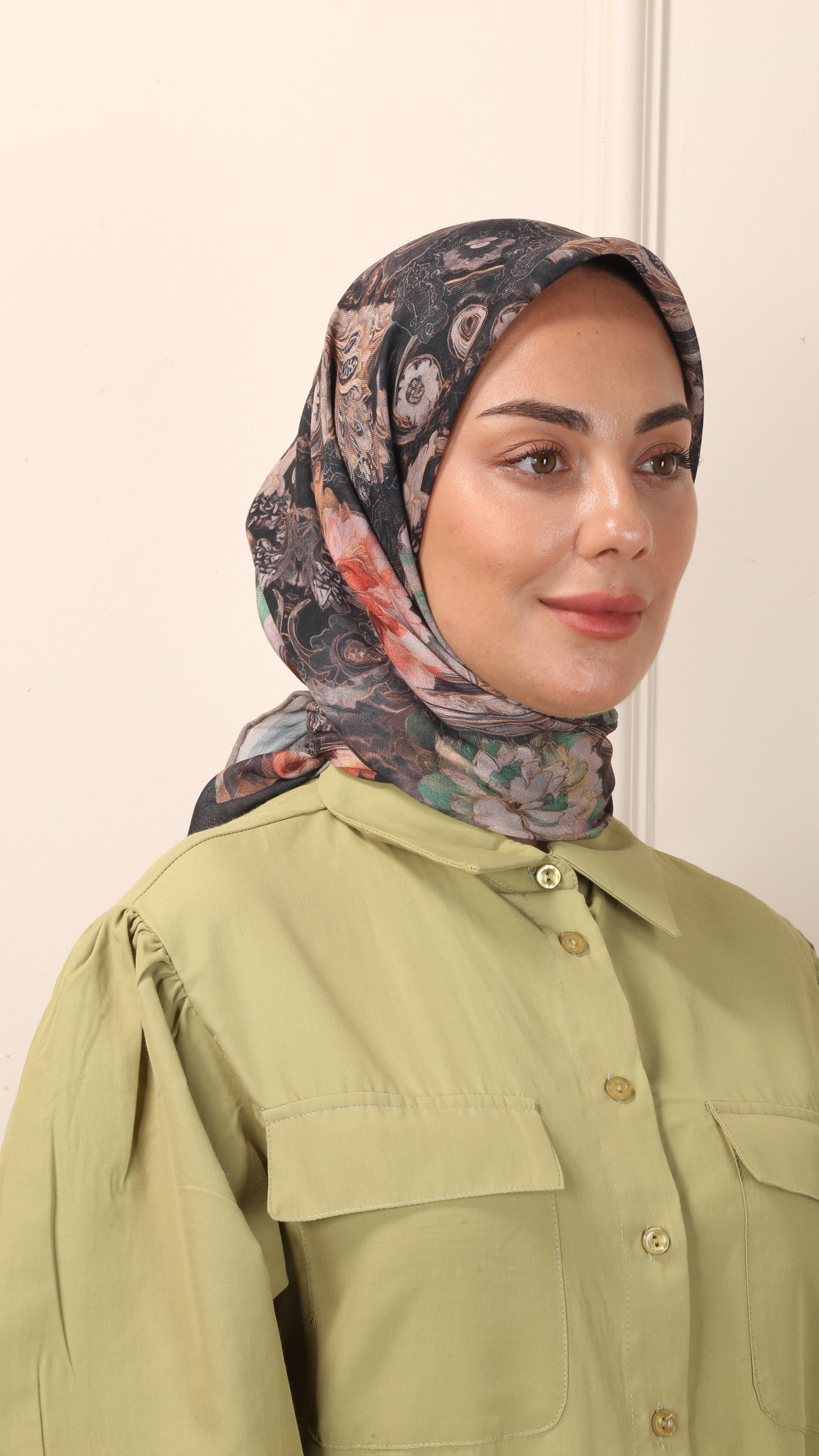 Locella Soft Pamuk Eşarp Siyah-2