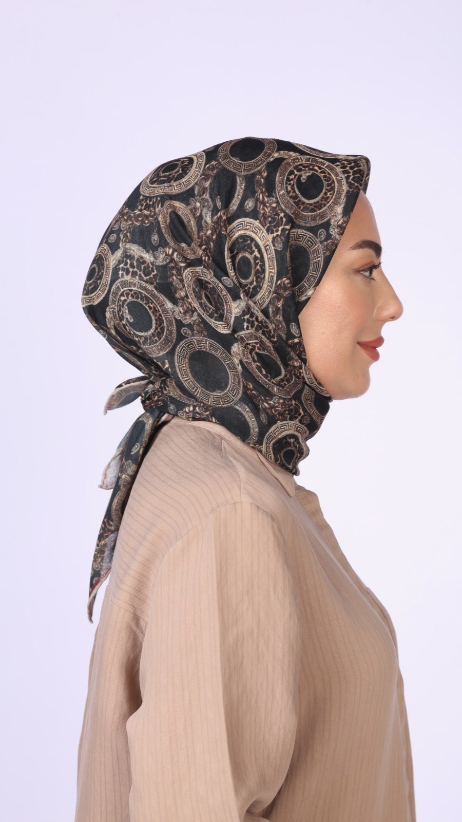 Locella Soft Pamuk Eşarp Siyah Gold