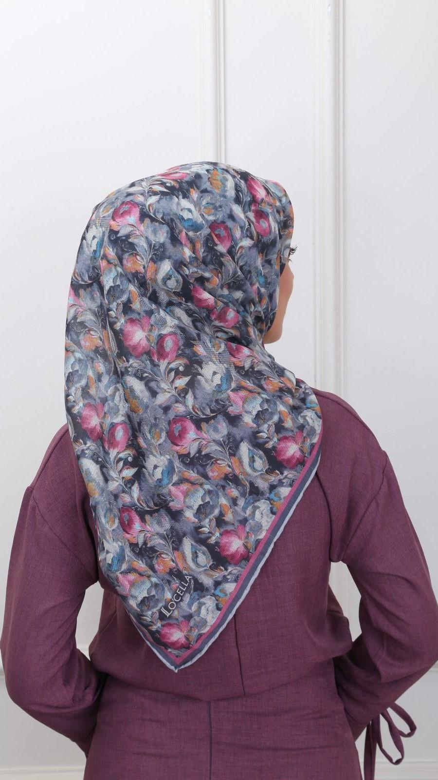 Locella Soft Pamuk Eşarp Gri-10