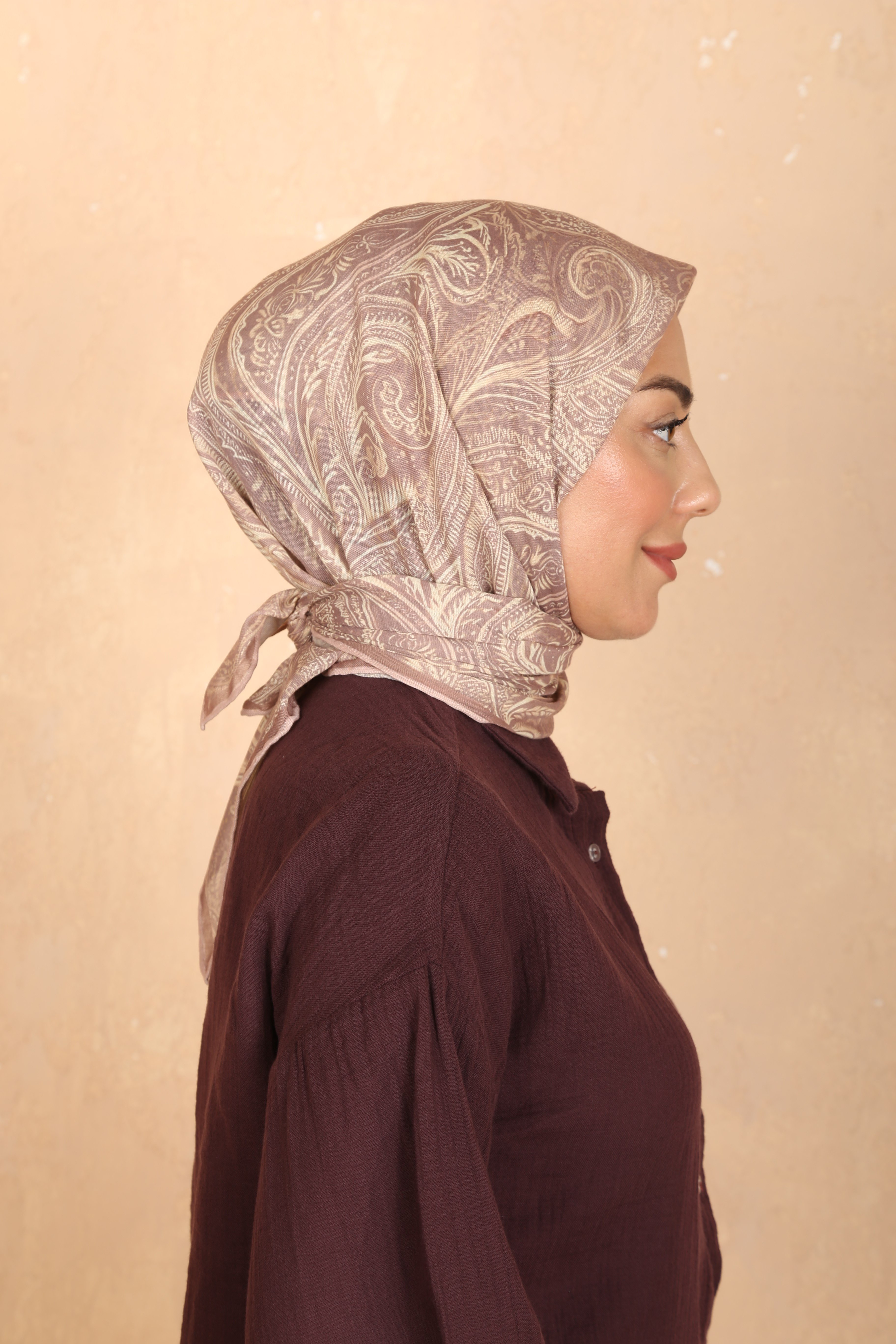 Locella Soft Pamuk Eşarp Vizon