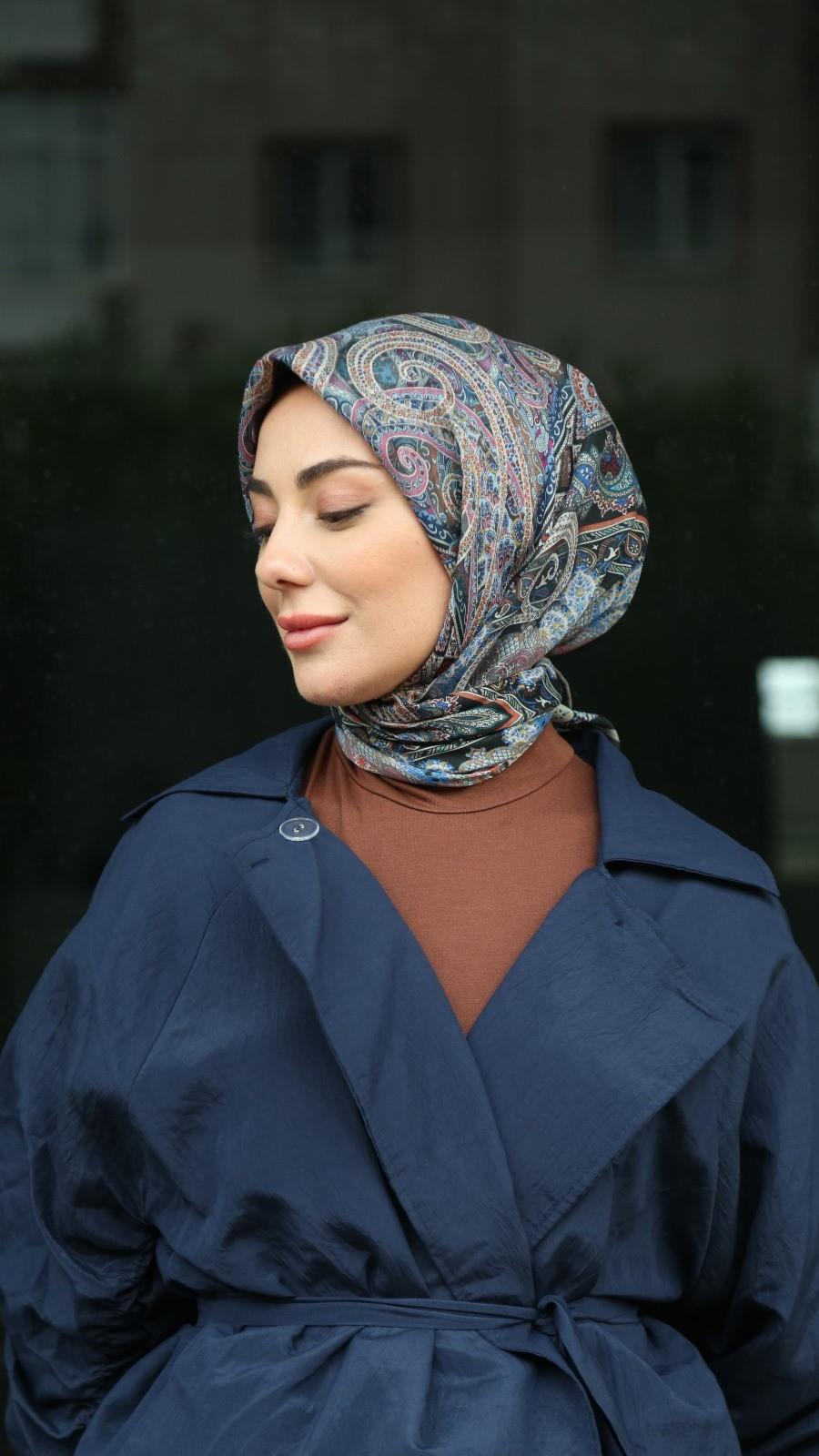 Locella Soft Pamuk Eşarp Siyah-2