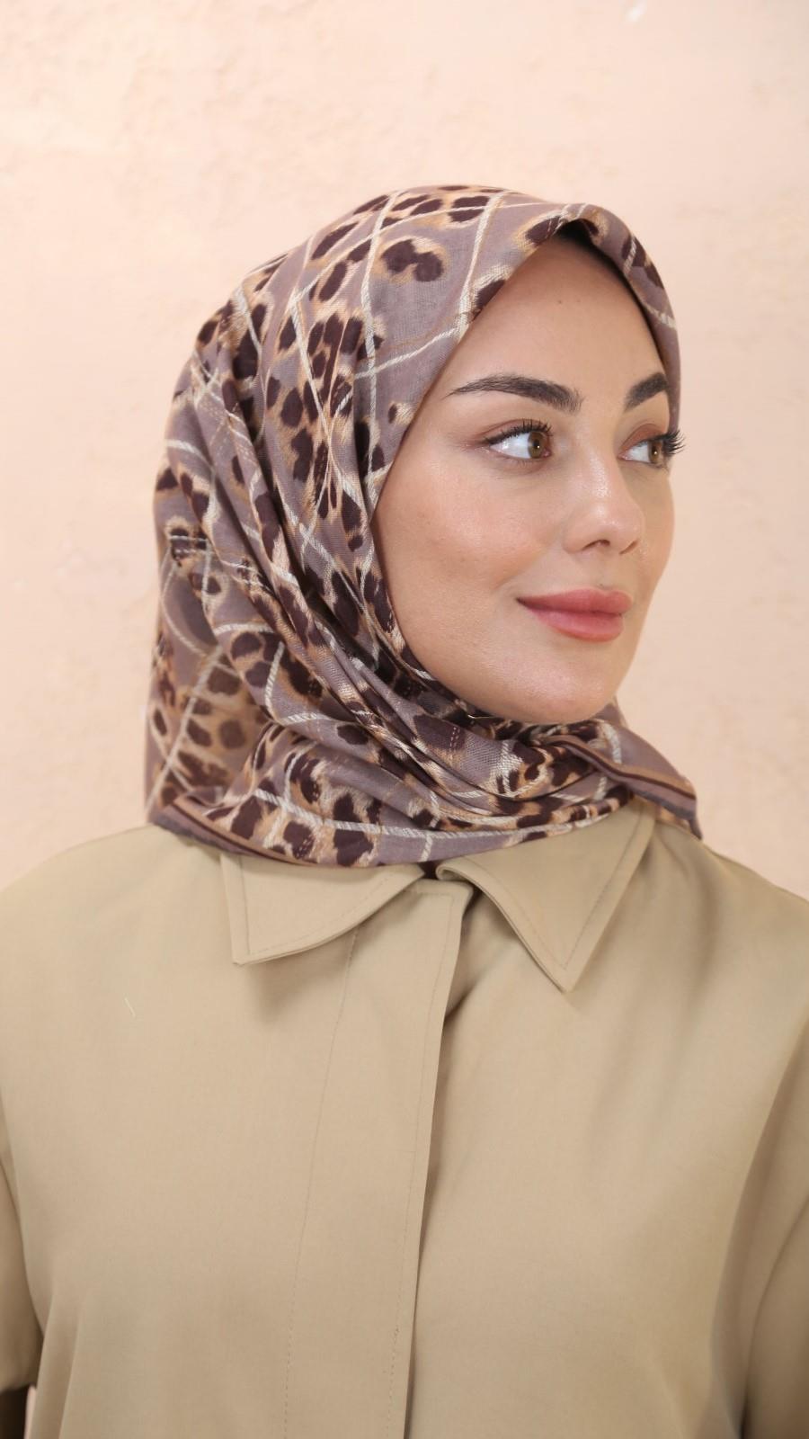 Locella Soft Pamuk Eşarp Soğuk Kahve-8