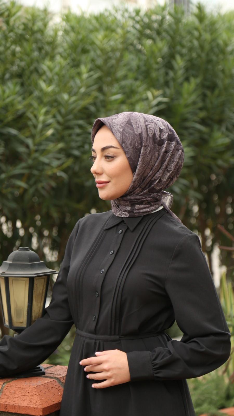 Locella Soft Pamuk Eşarp Koyu Mürdüm-20