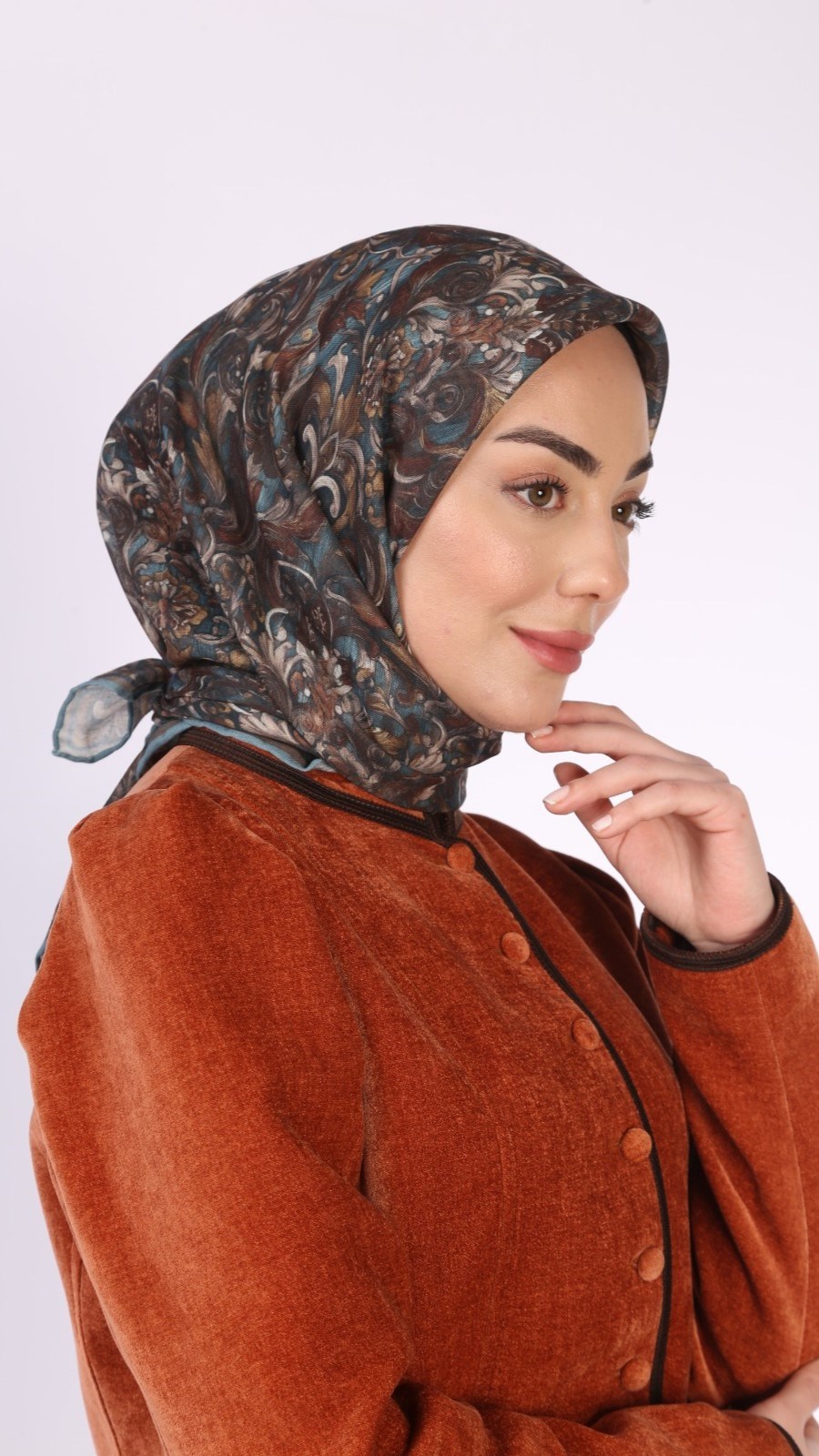 Locella Soft Pamuk Eşarp Kahve