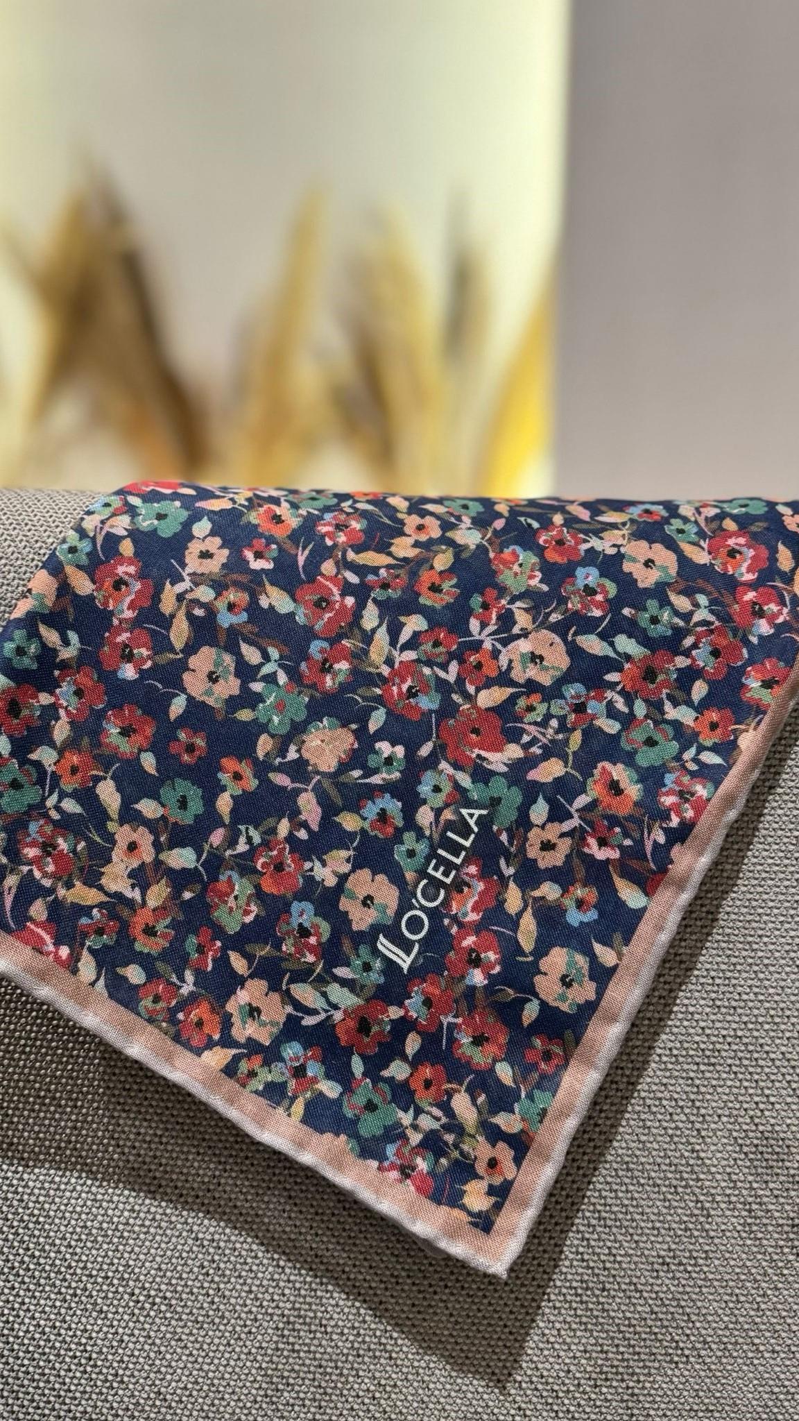 Locella Soft Pamuk Eşarp Lacivert Bordo-3