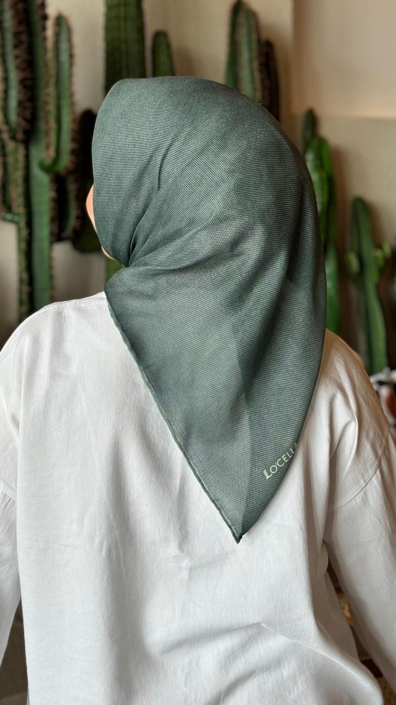 Locella Soft Pamuk Eşarp Su Yeşil-16