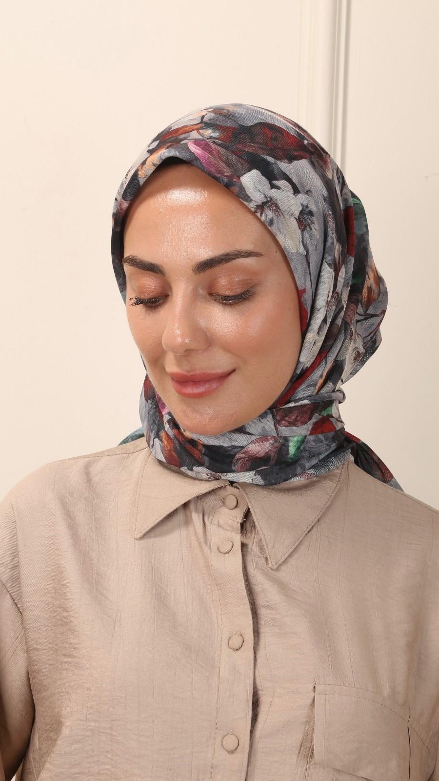 Locella Soft Pamuk Eşarp Antrasit-10