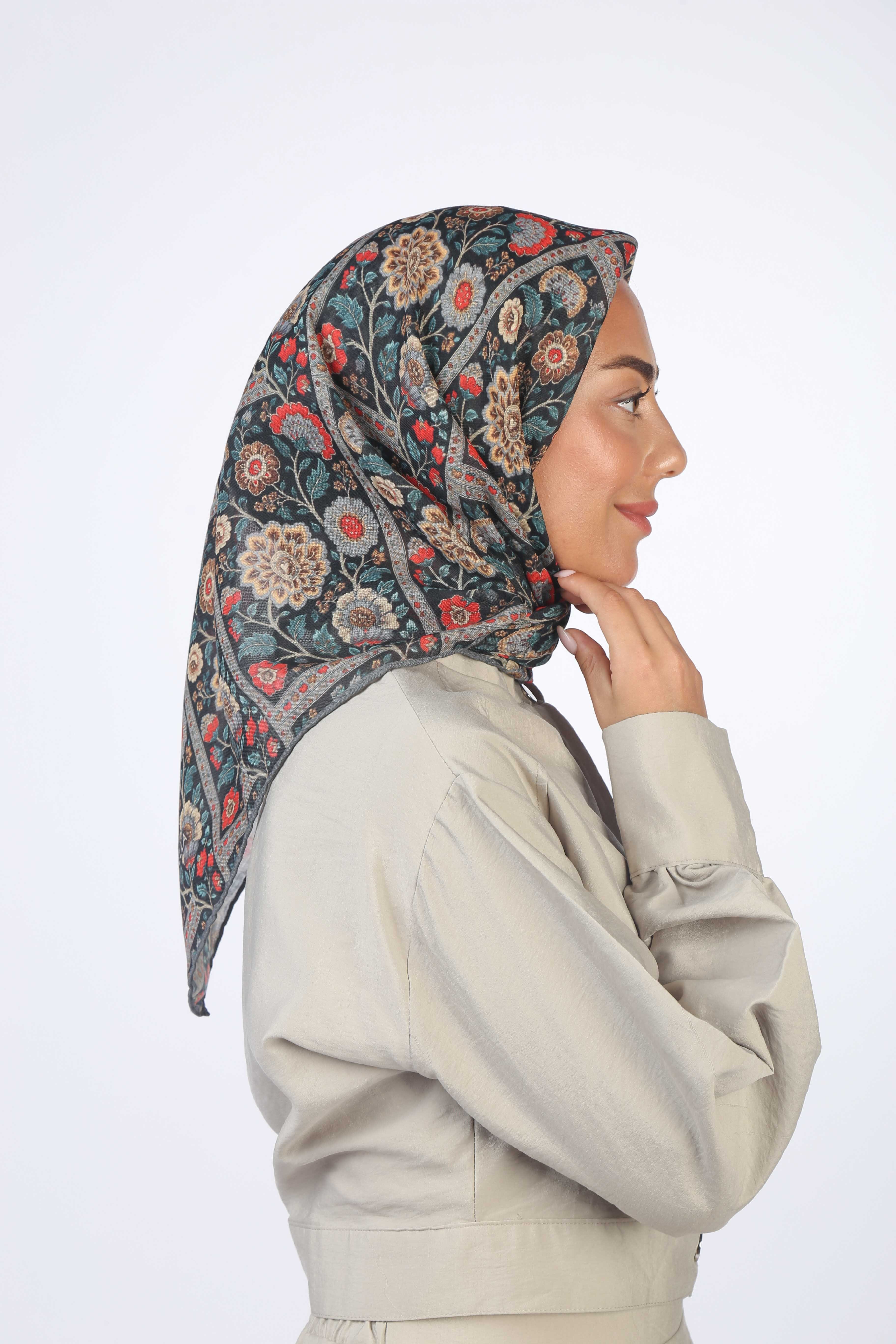 Locella Soft Pamuk Eşarp Siyah