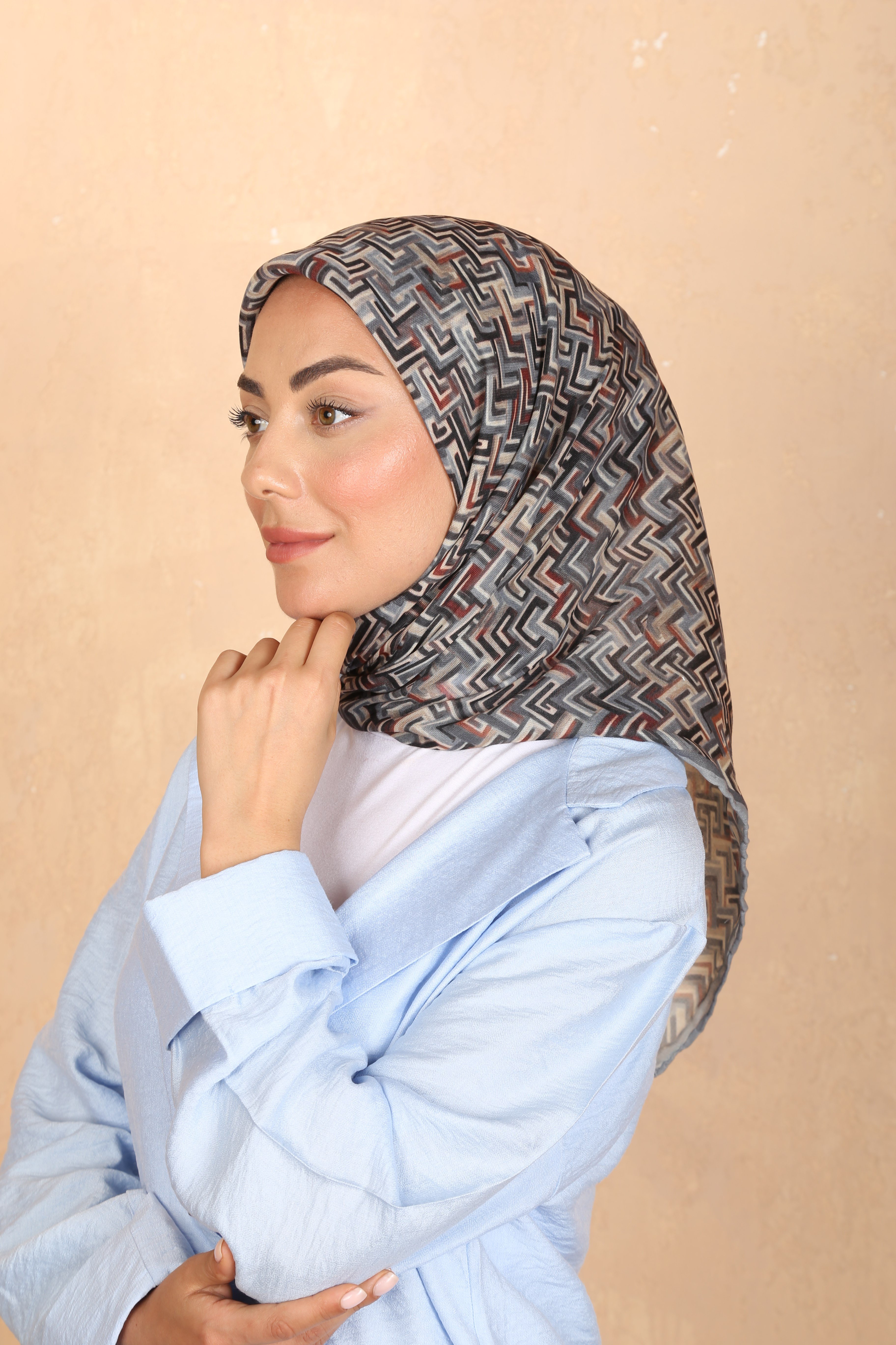 Locella Soft Pamuk Eşarp Gri