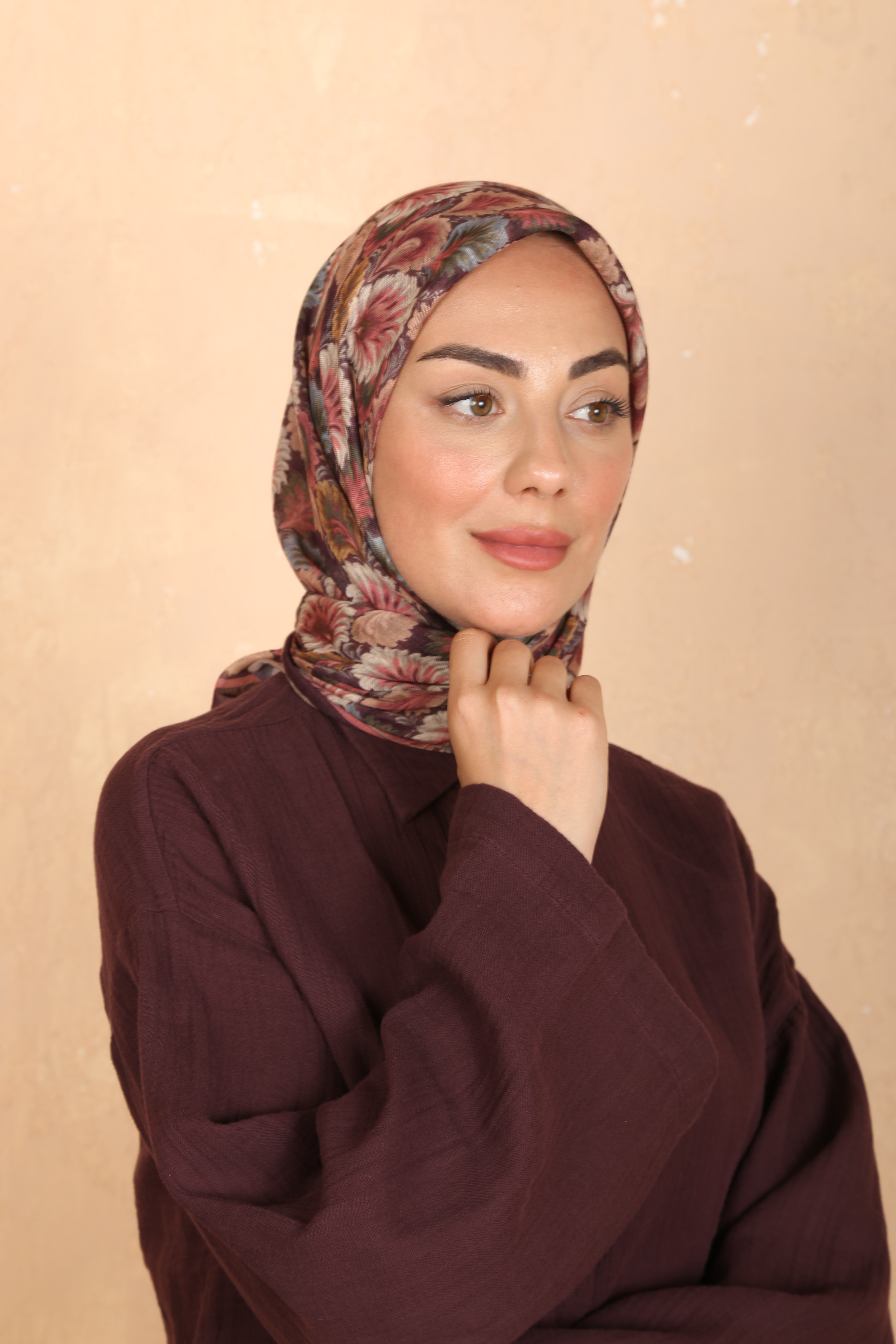 Locella Soft Pamuk Eşarp Mürdüm