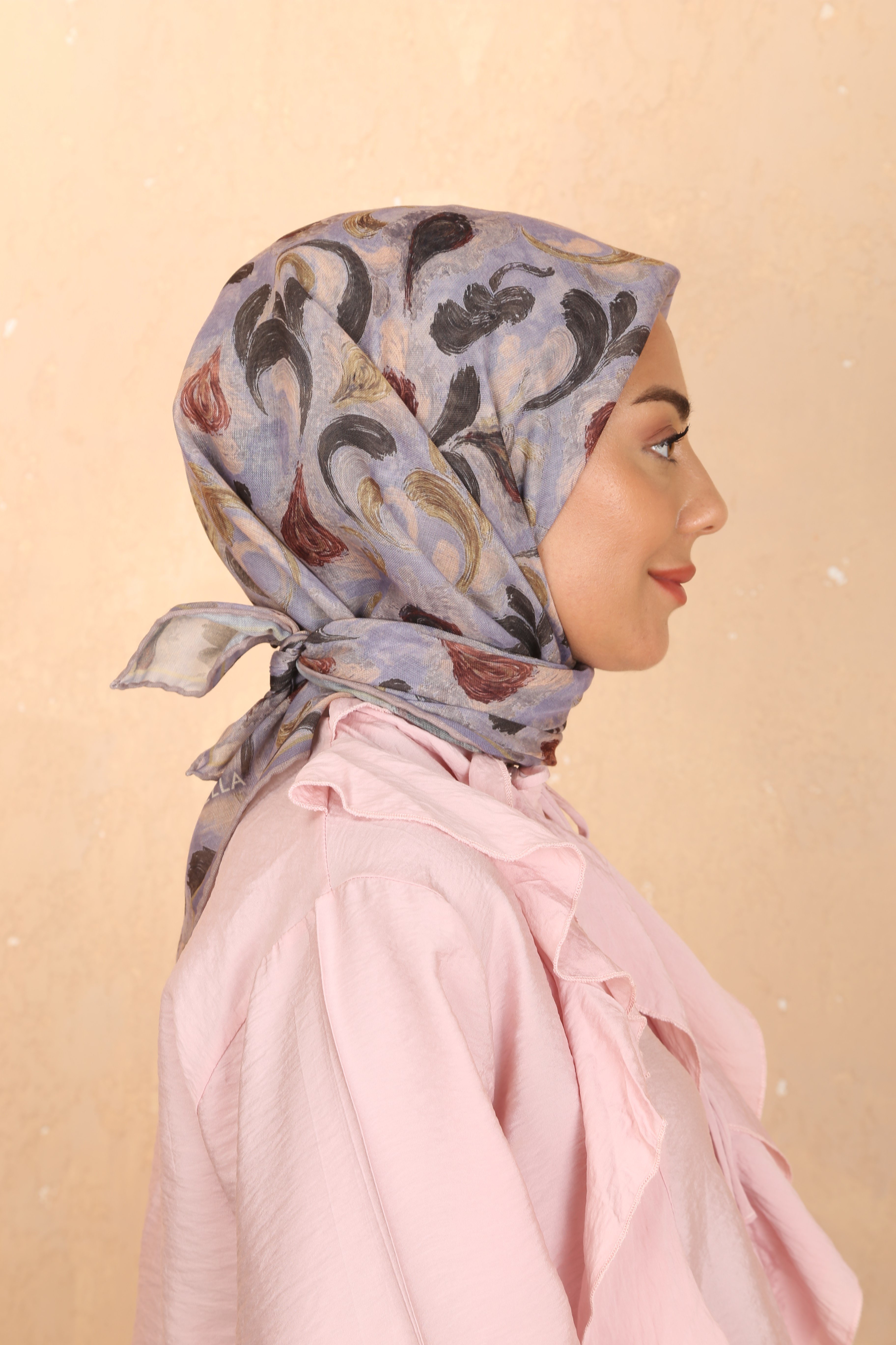 Locella Soft Pamuk Eşarp Lila