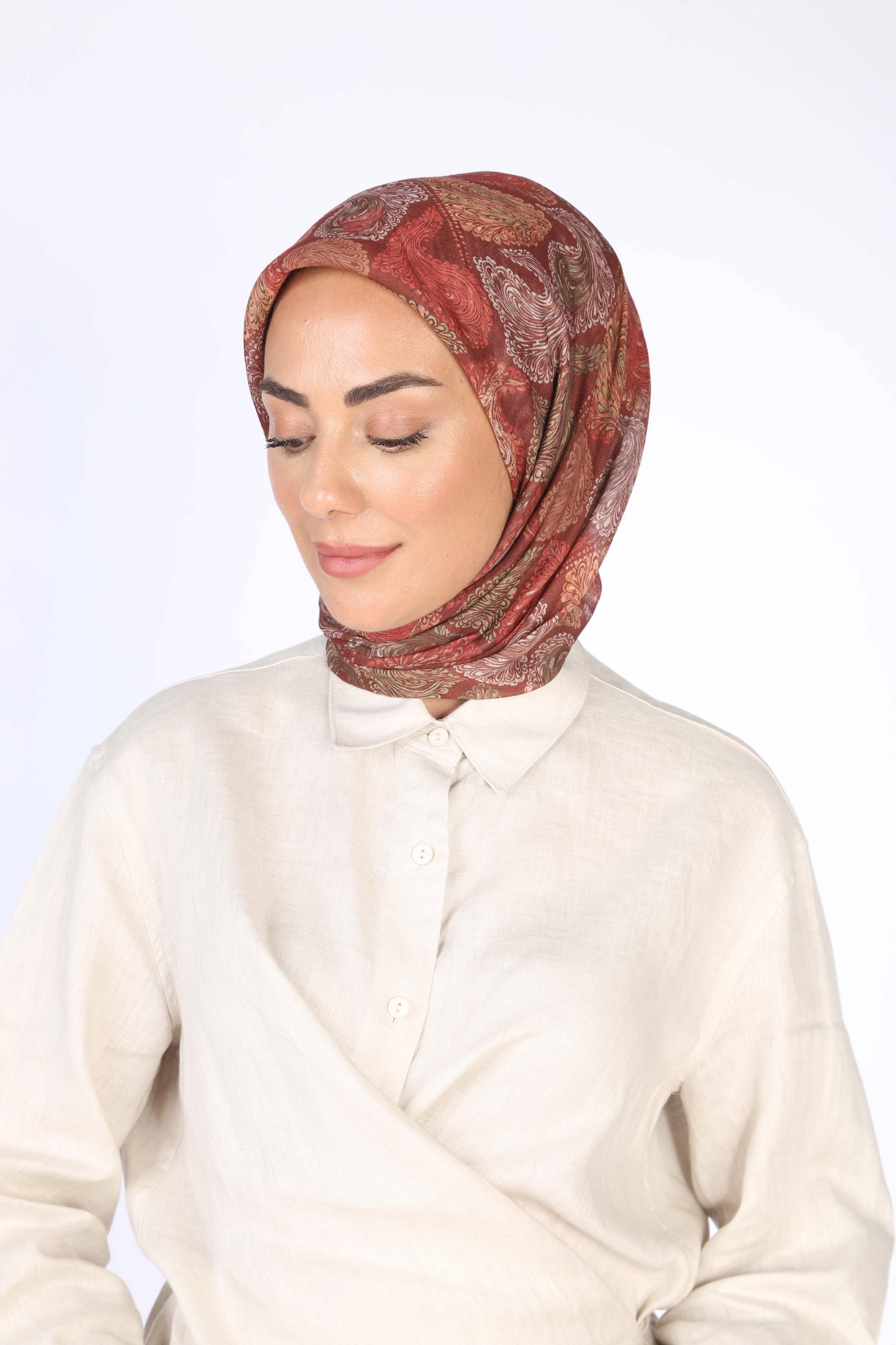 Locella Soft Pamuk Eşarp-Kahve