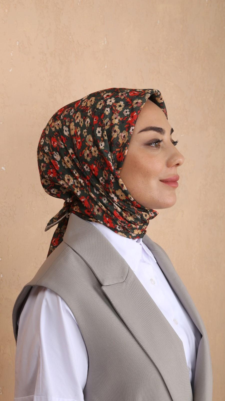 Locella Soft Pamuk Eşarp Matcha-29