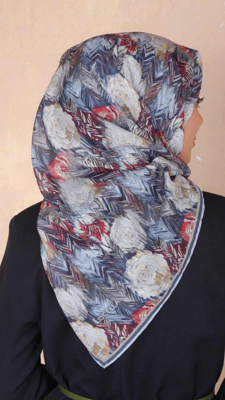 Locella Soft Pamuk Eşarp Koyu Gri-7