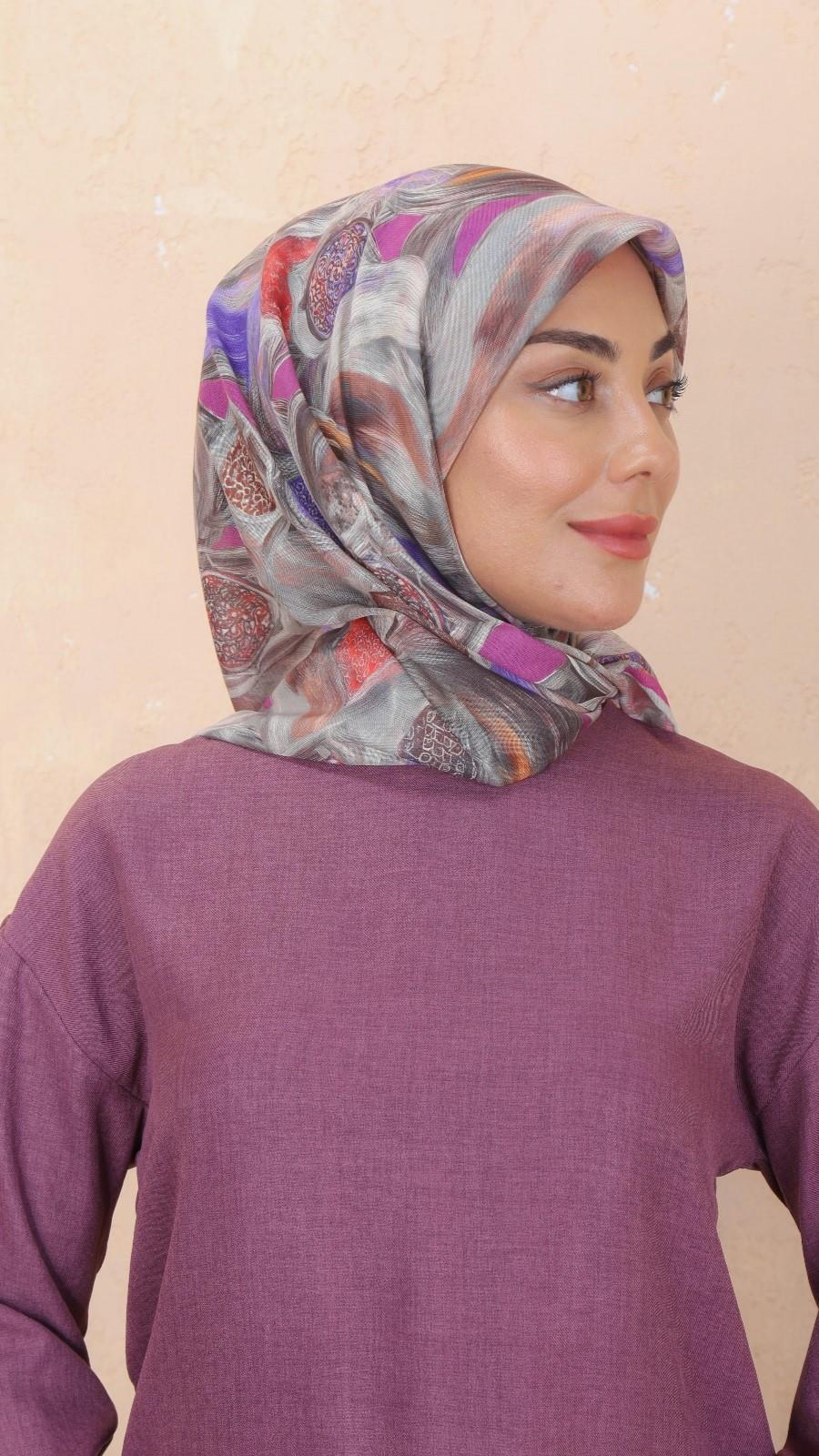 Locella Soft Pamuk Eşarp Fuşya-5