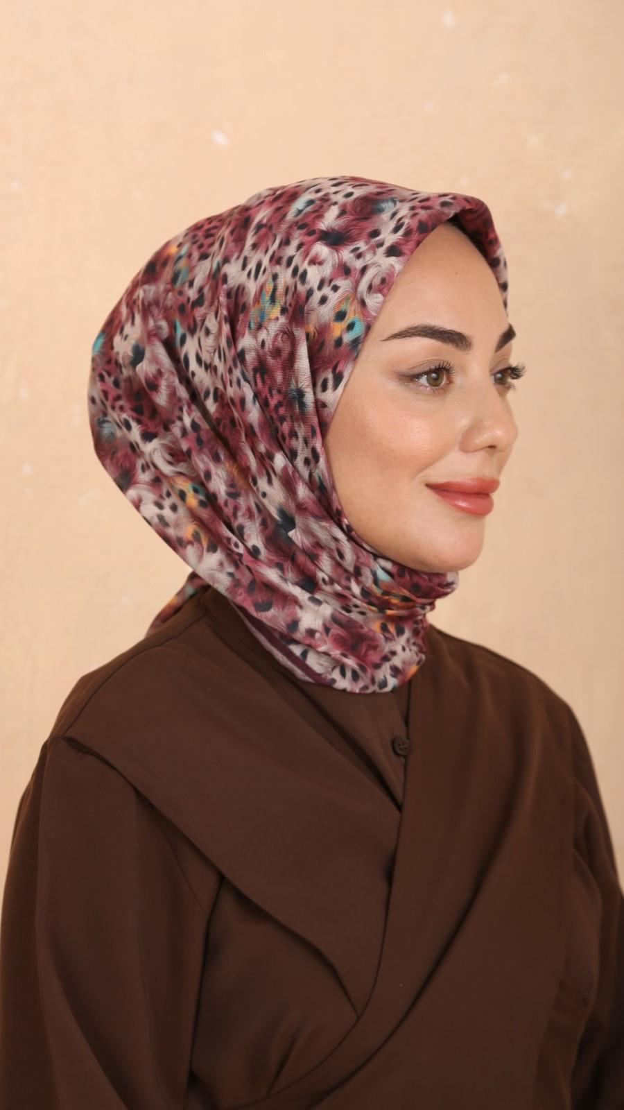 Locella Soft Pamuk Eşarp Mürdüm-8