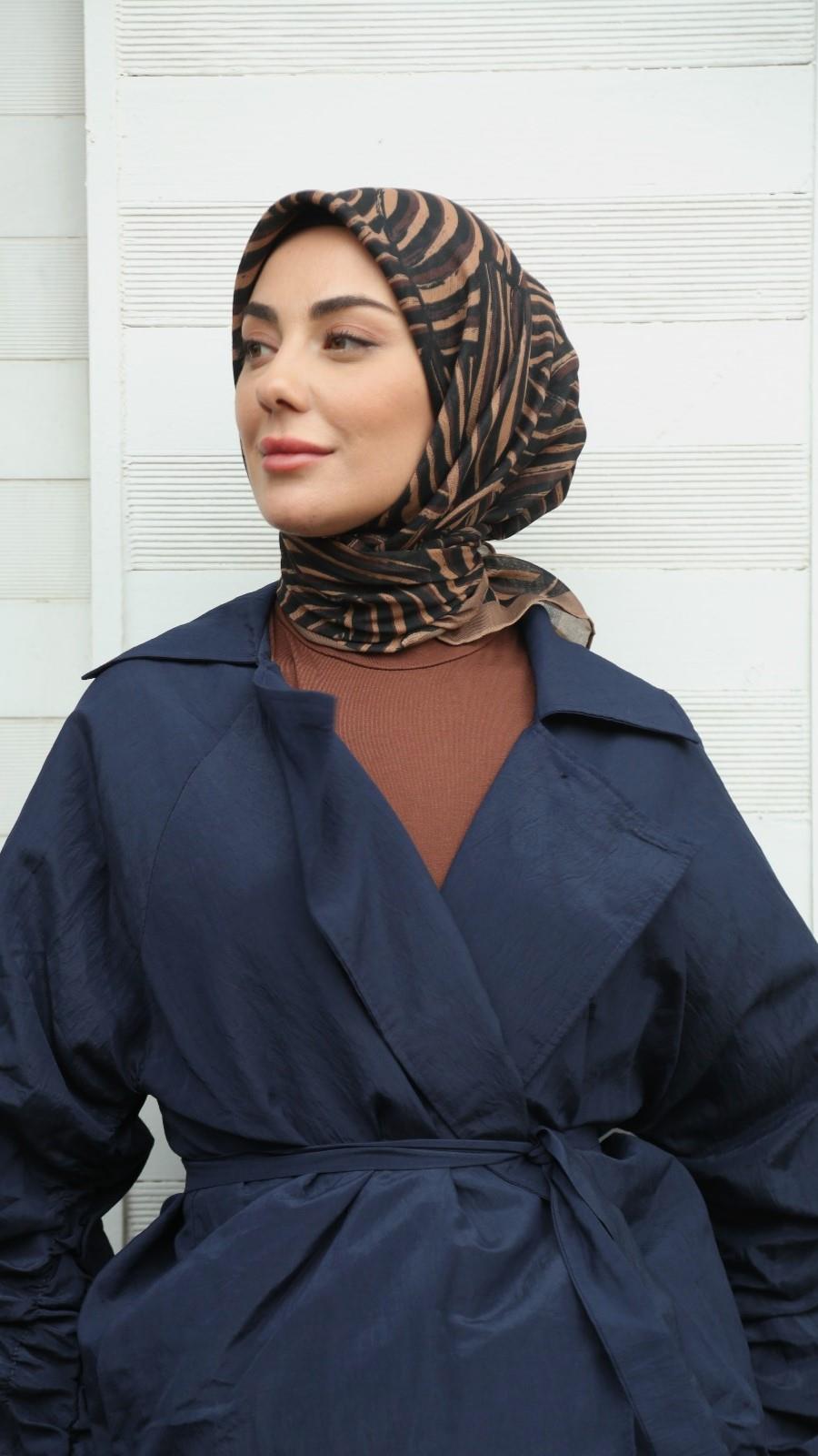 Locella Soft Pamuk Eşarp Karamel-6